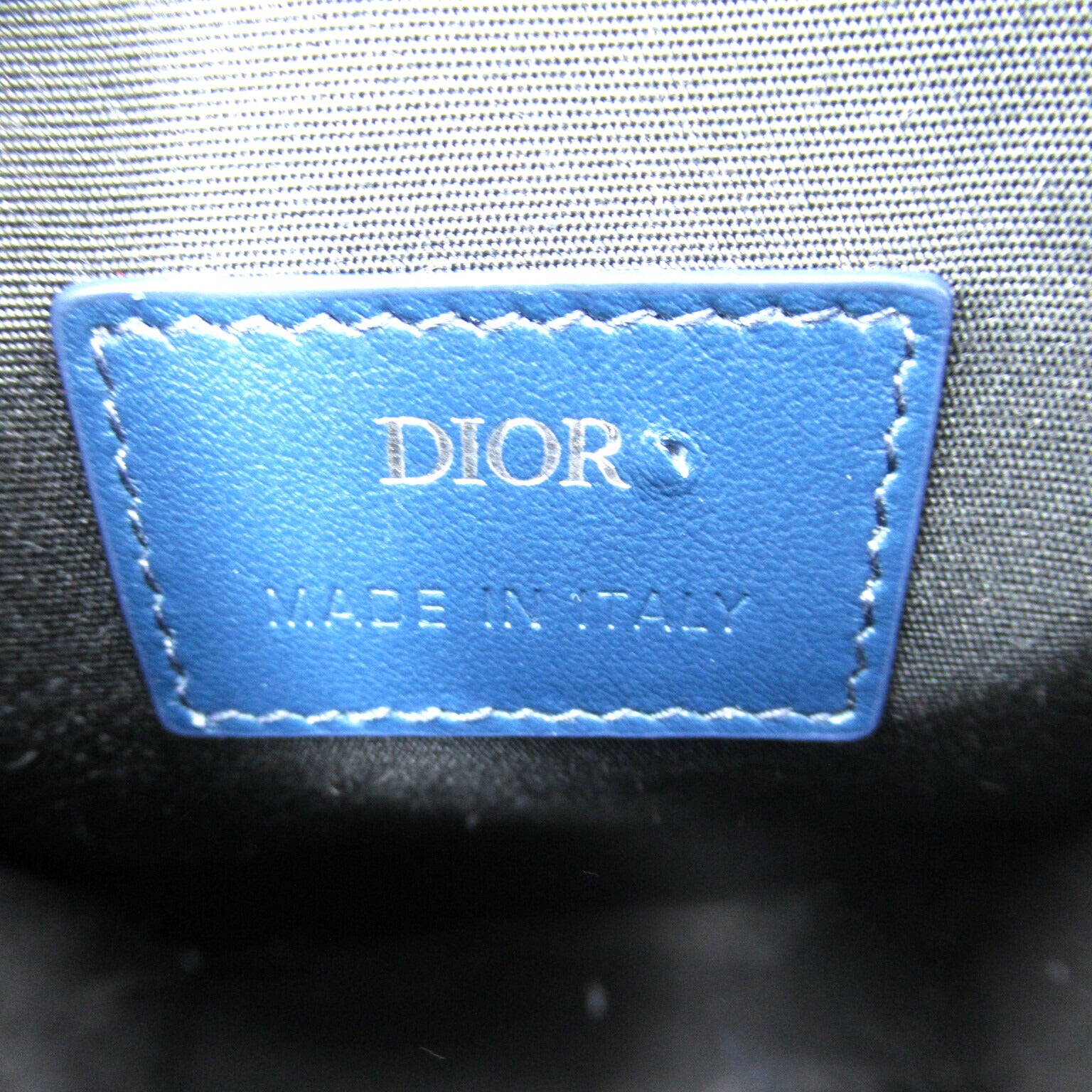 Dior Leather World Tour Shoulder Bag Navy