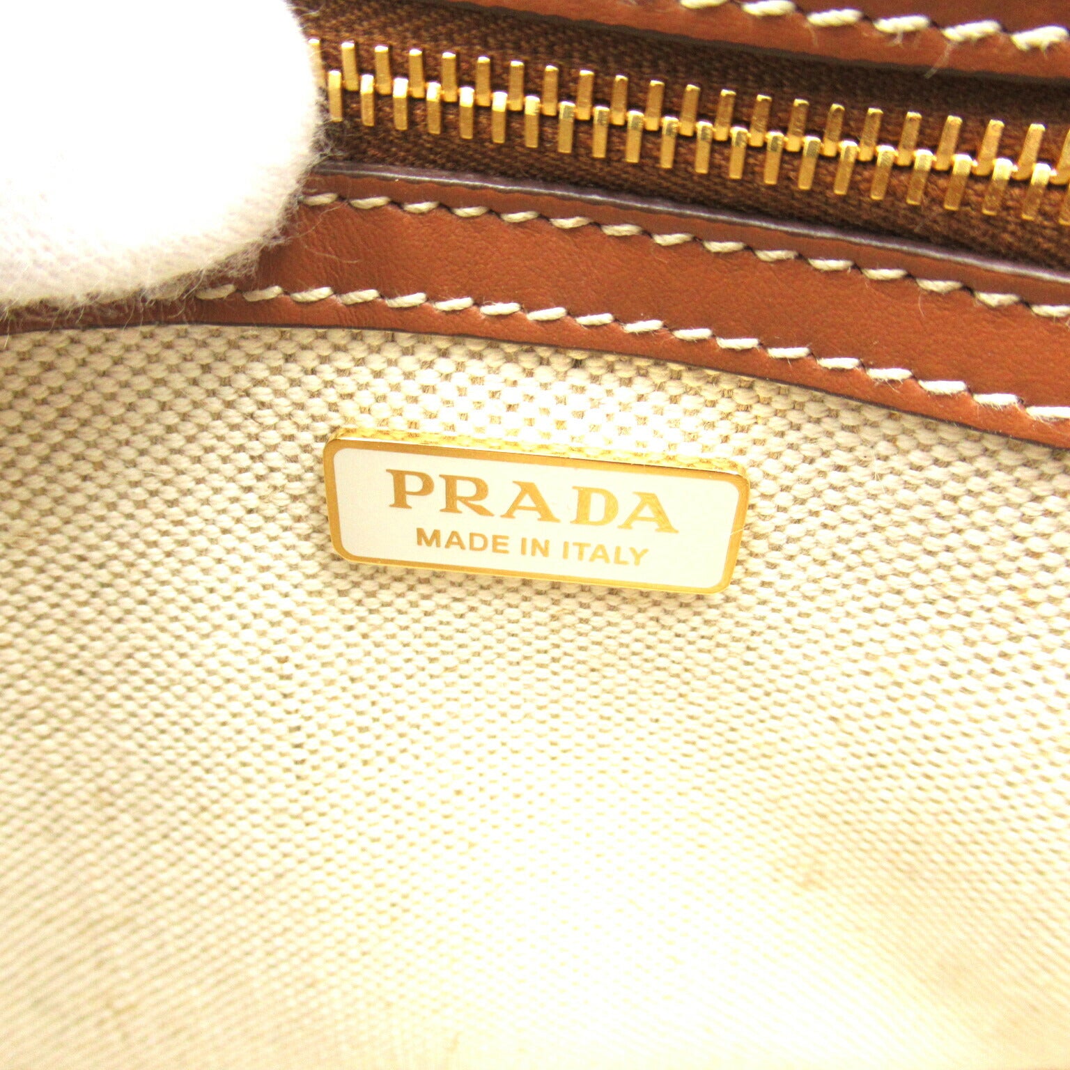 Prada Canvas Leather Shoulder Bag 1BD257