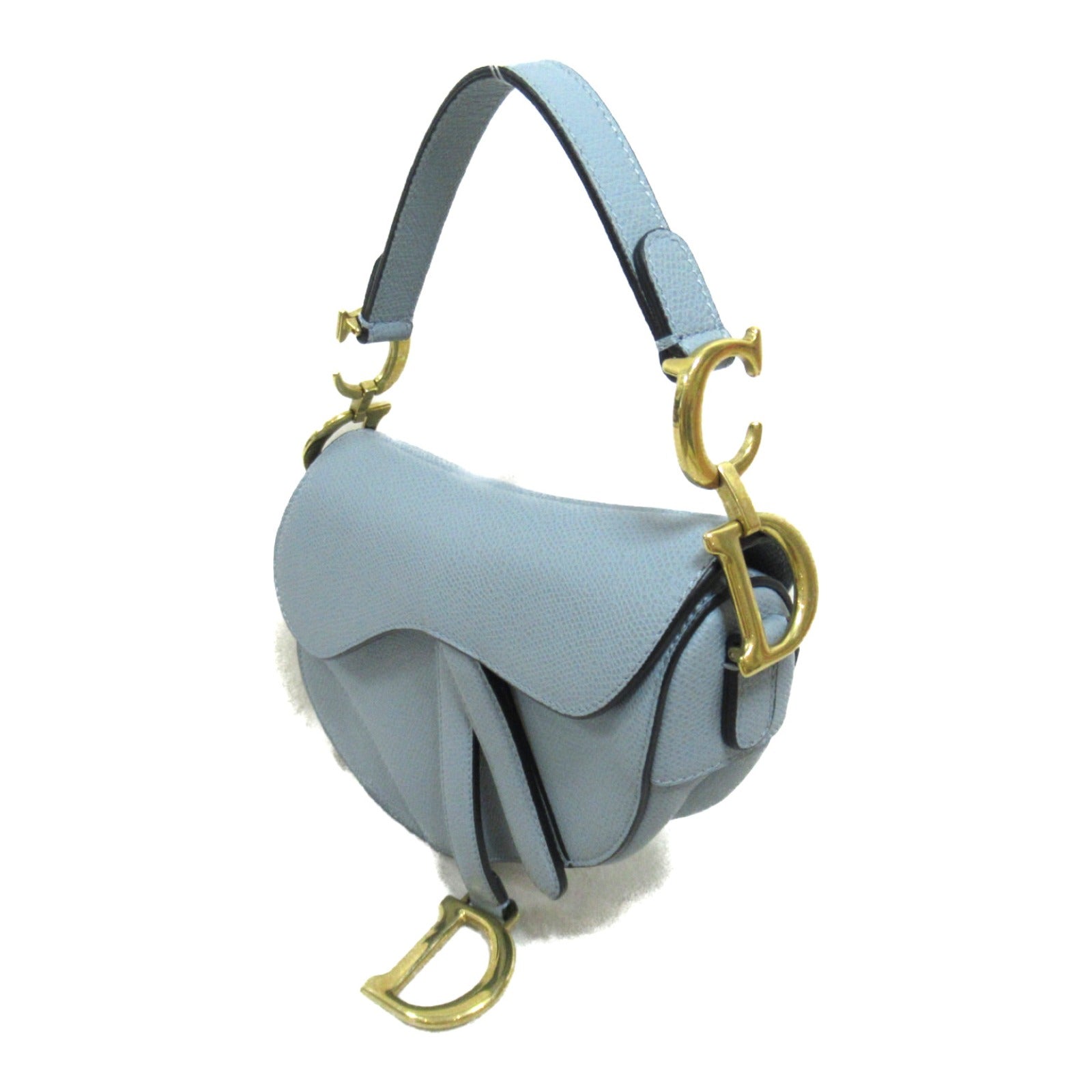 Dior Leather Saddle Bag Blue