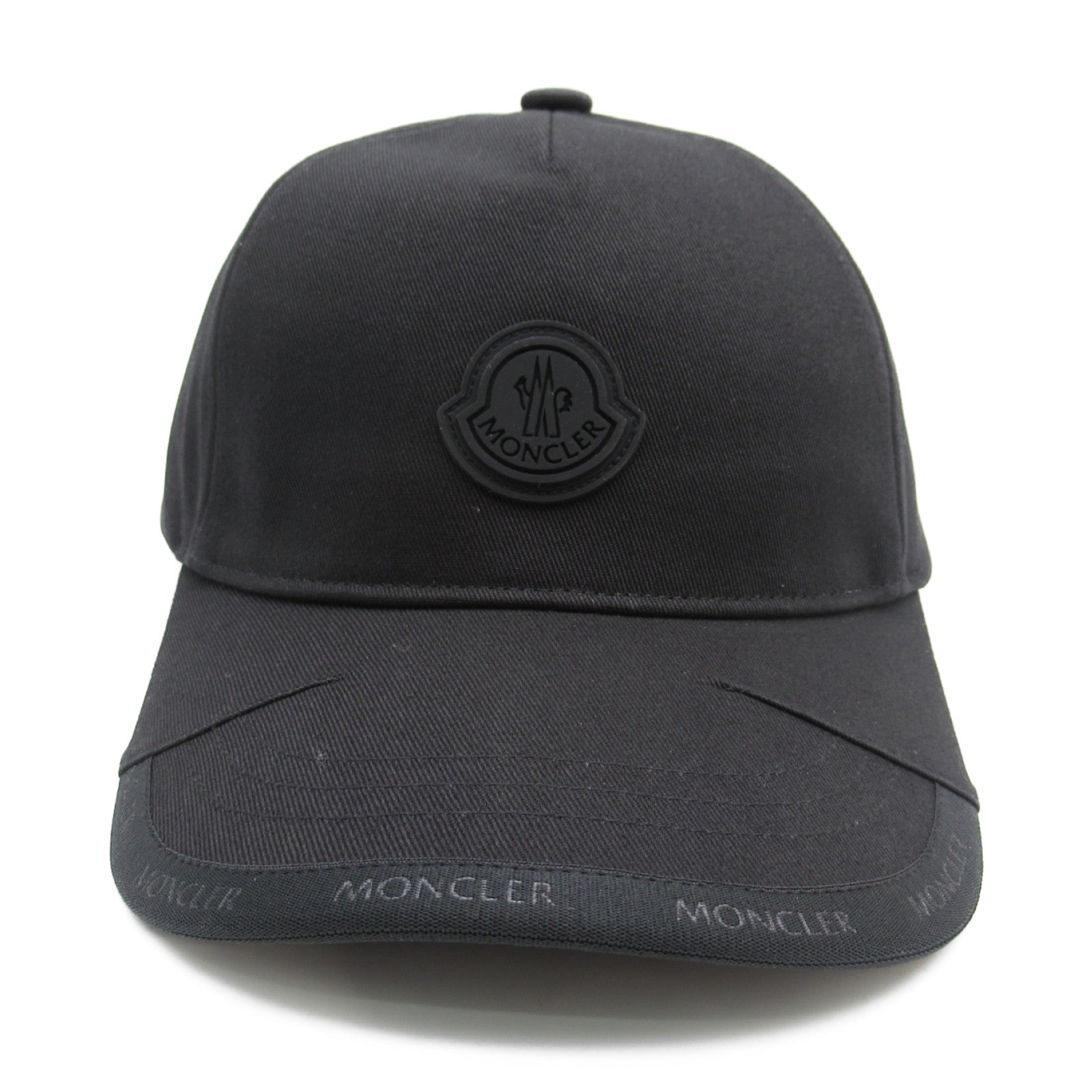 Moncler Cotton Baseball Cap Black Unisex