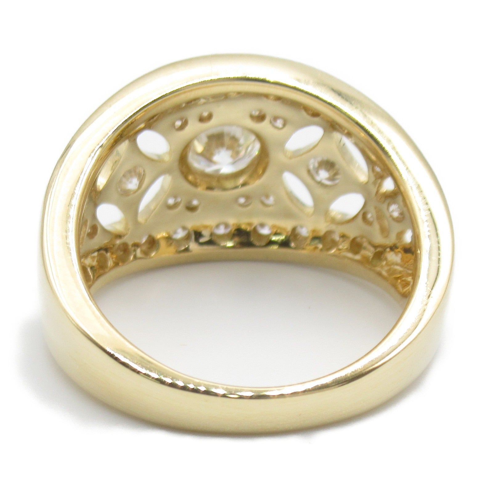 Tasaki Diamond Ring K18 Yellow Gold