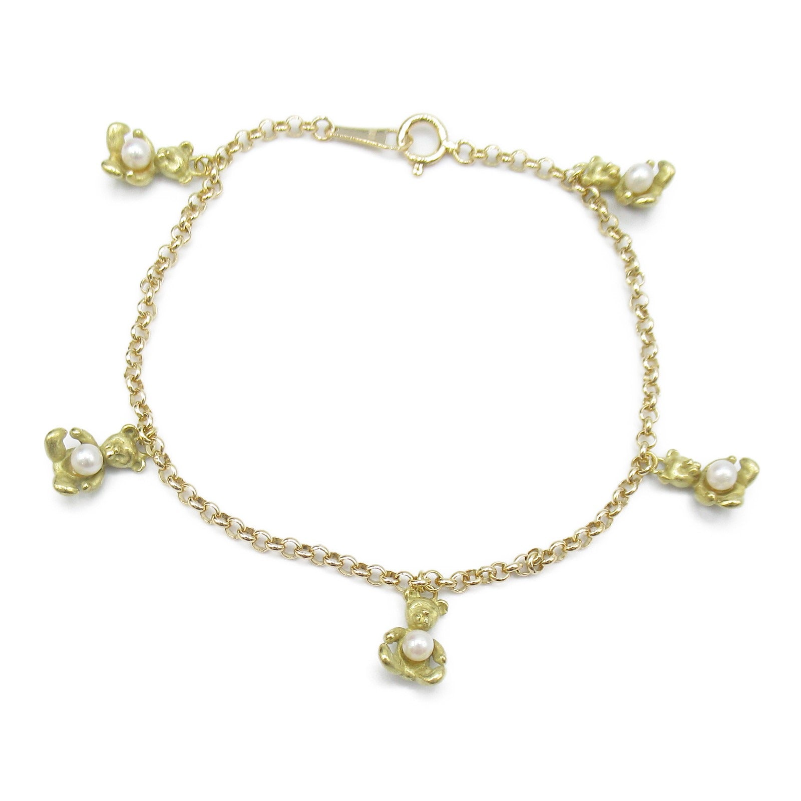 K18 Yellow Gold Pearl Bracelet Jewelry