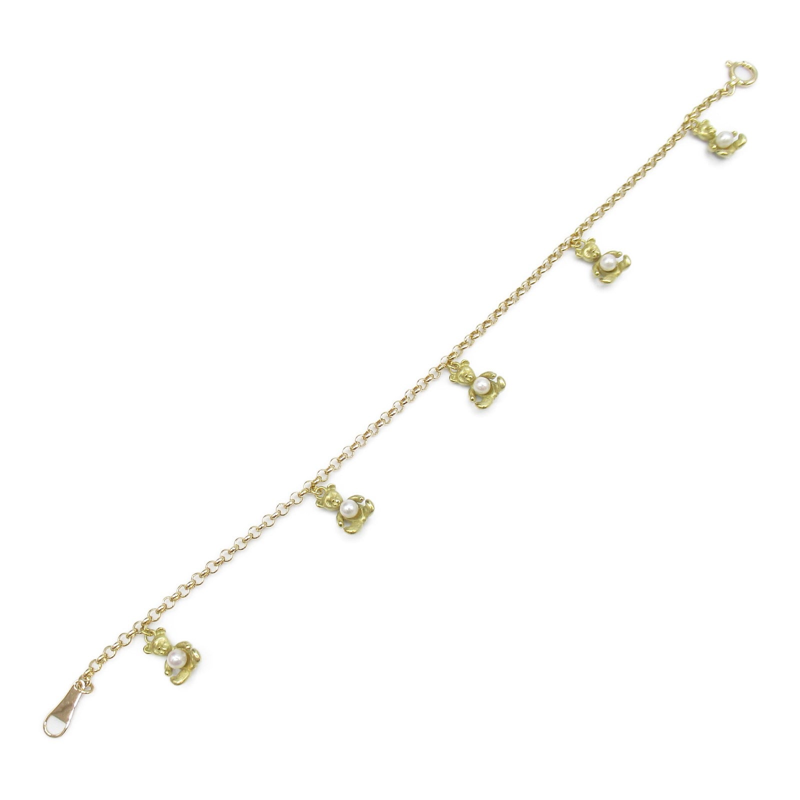 K18 Yellow Gold Pearl Bracelet Jewelry