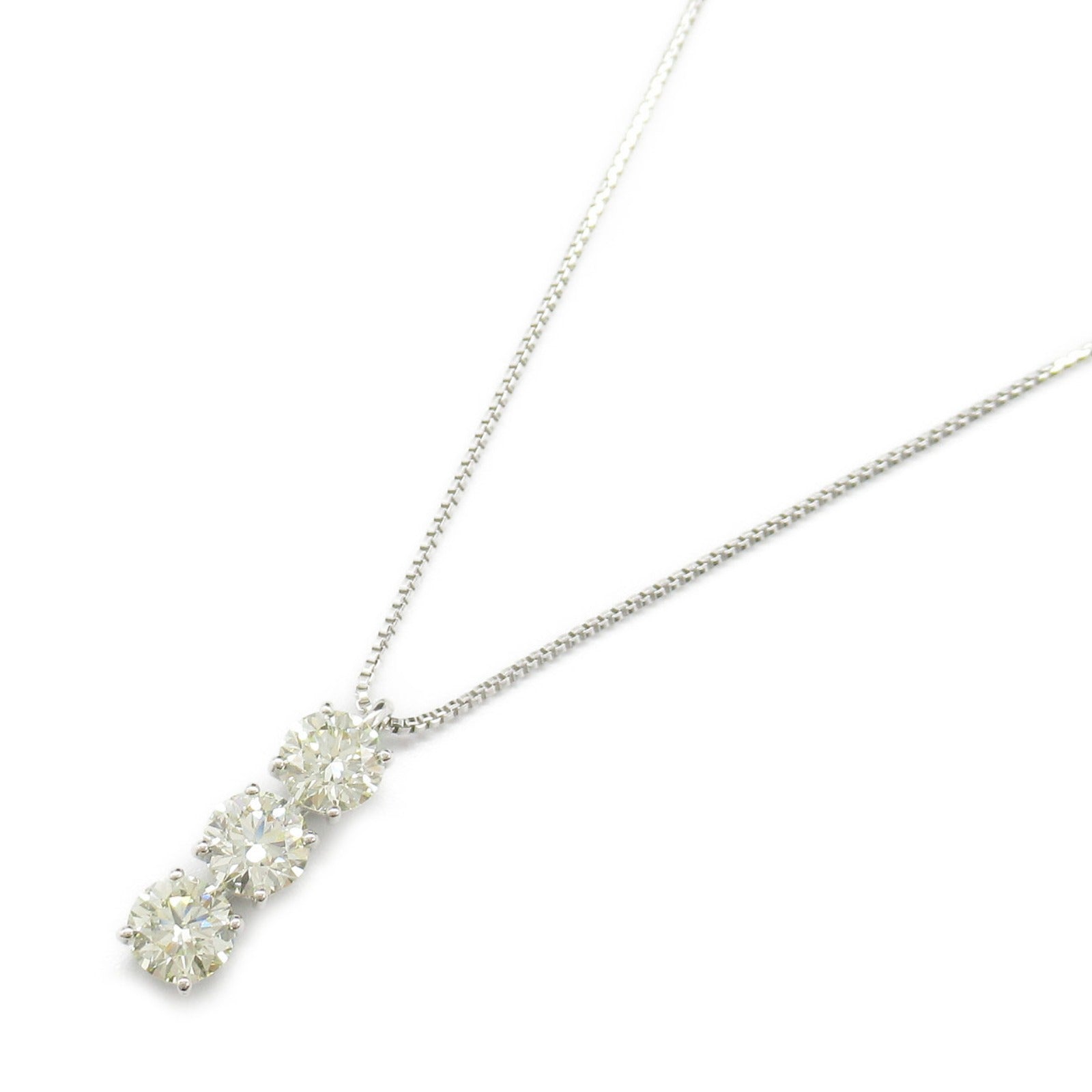 Tasaki Diamond Necklace K18WG White Gold