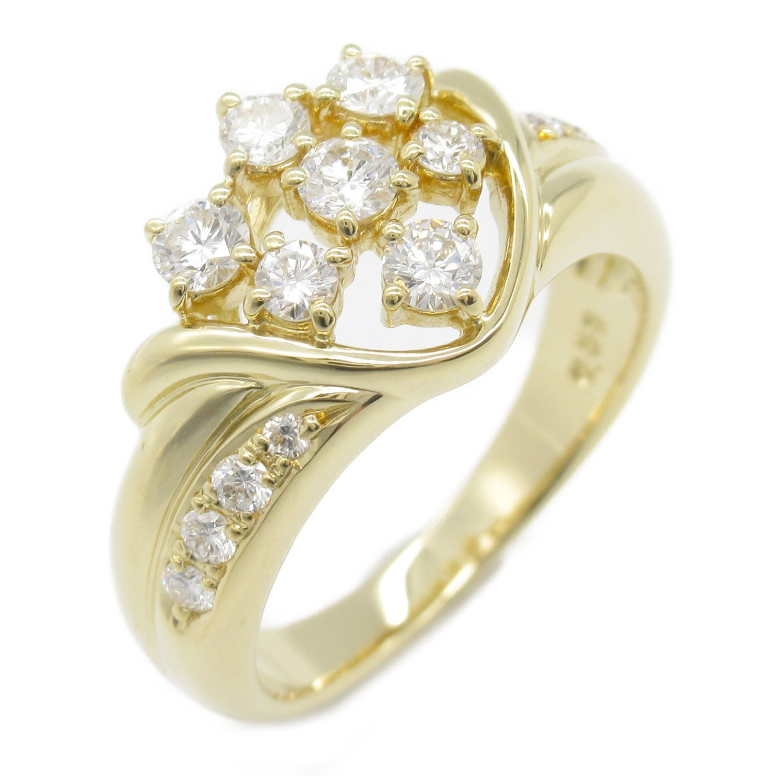 Tasaki Diamond Ring K18 Yellow Gold