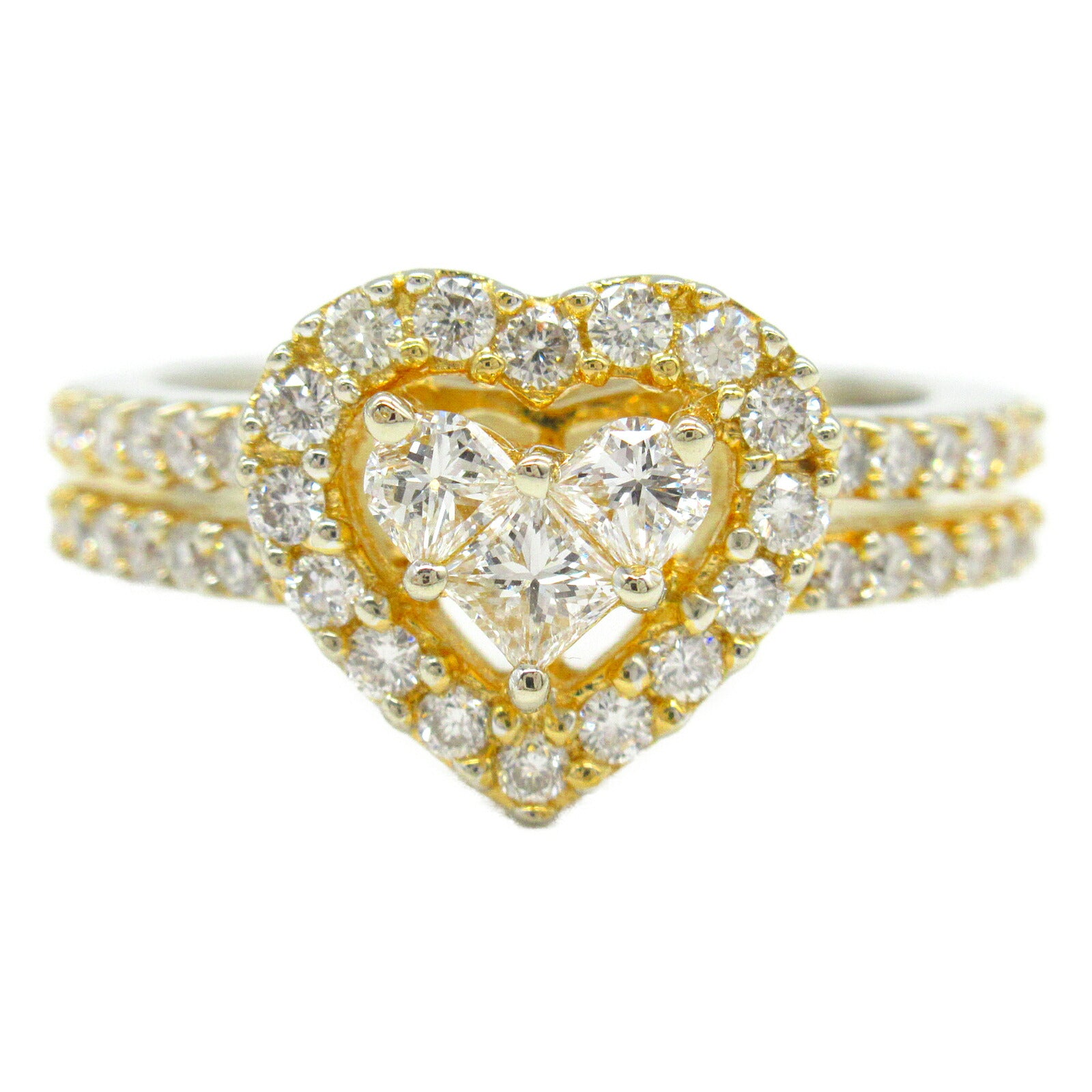 K18 Yellow Gold Diamond Ring Jewelry