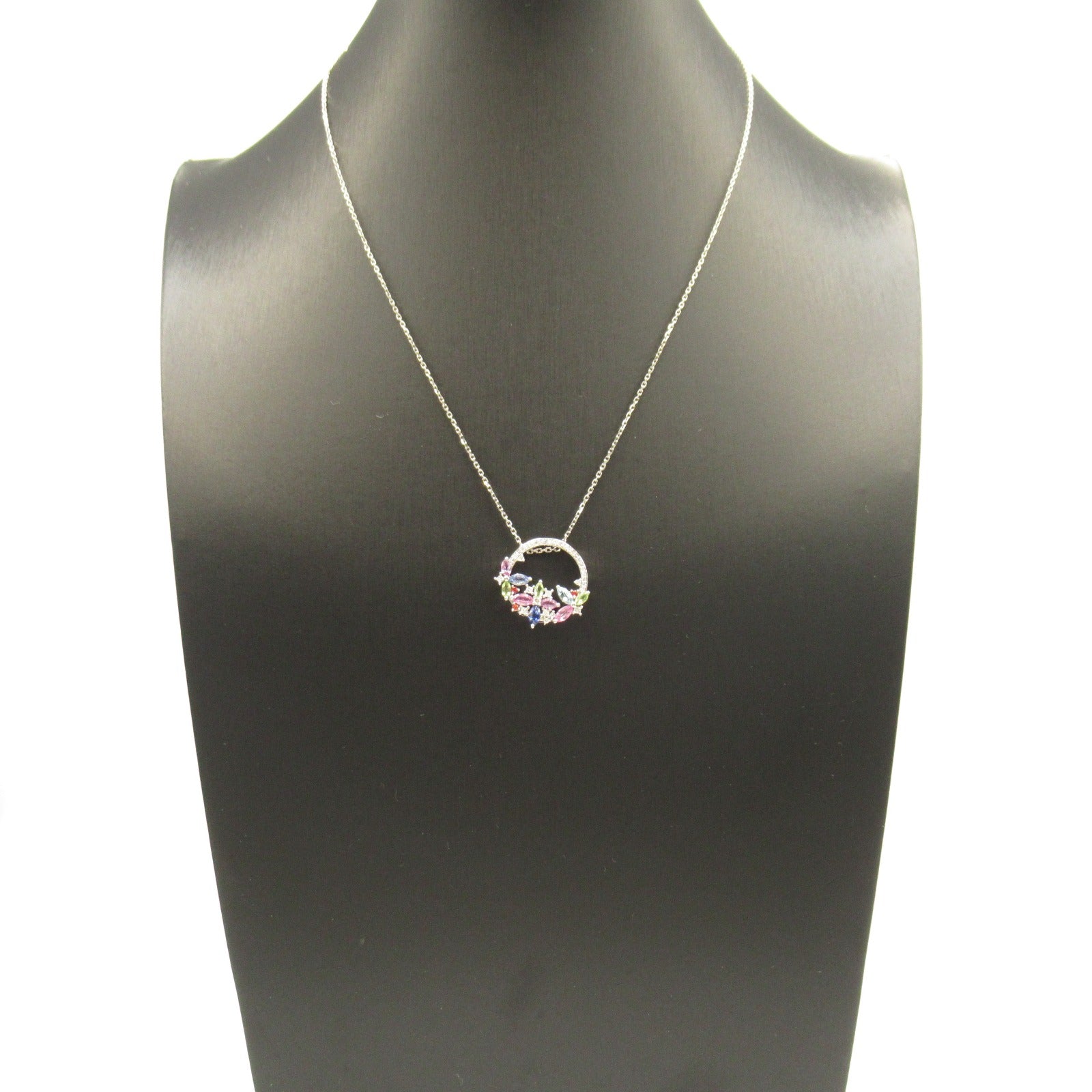 K18WG White Gold Diamond Multi Necklace