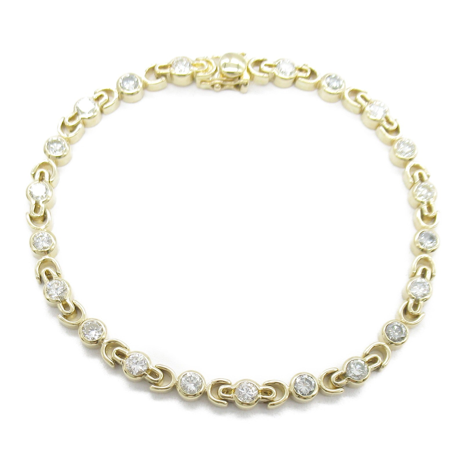 Diamond K18 Yellow Gold Bracelet