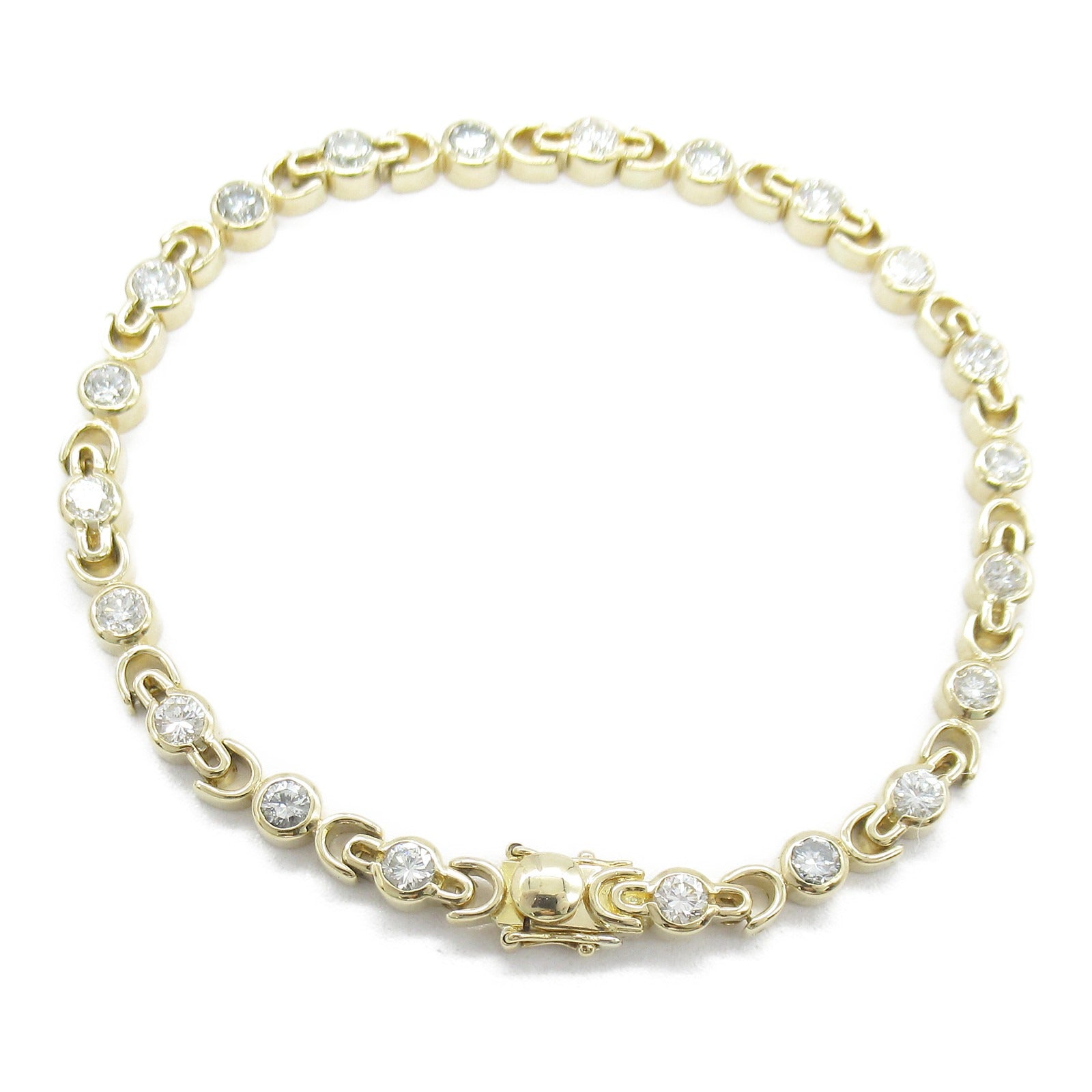 Diamond K18 Yellow Gold Bracelet