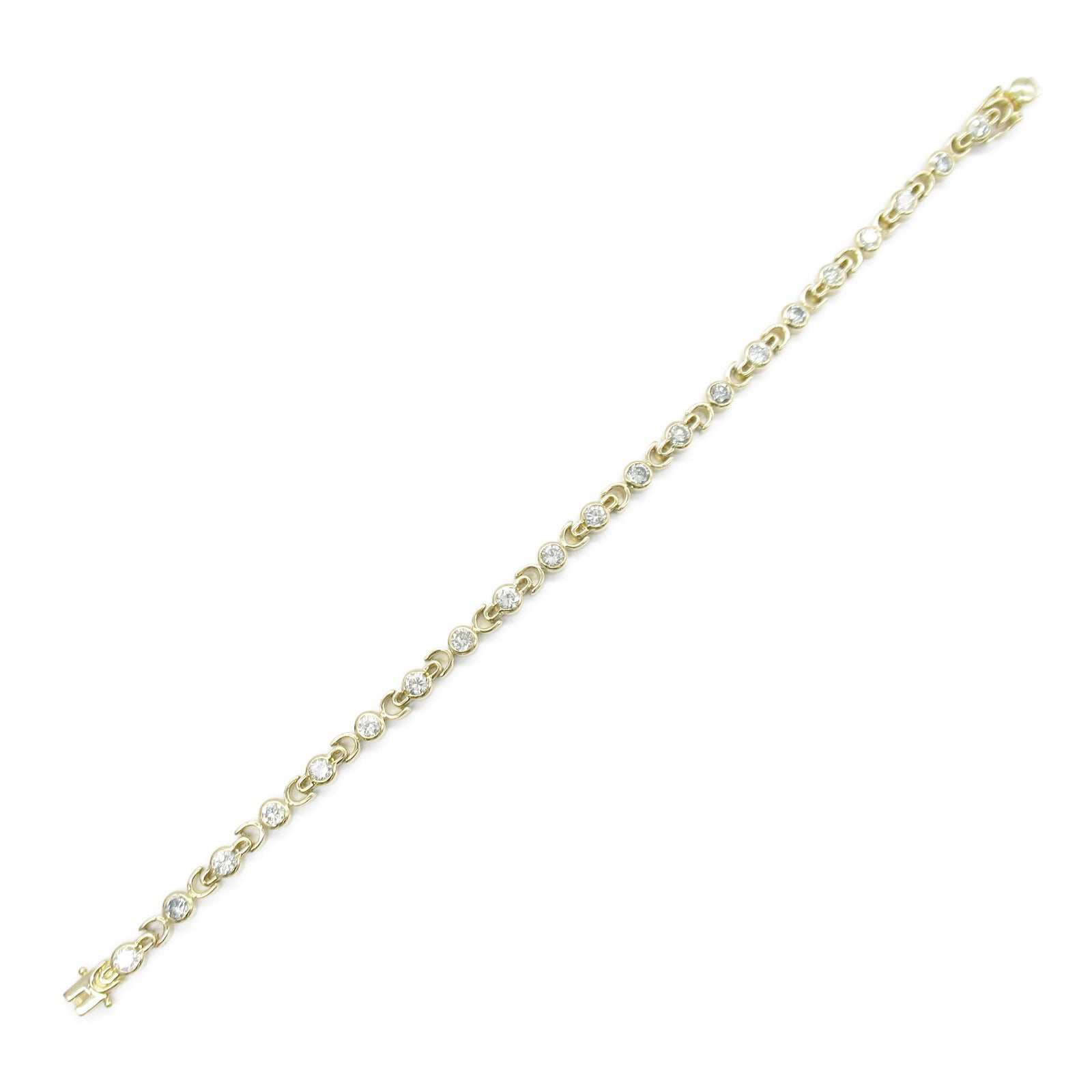 Diamond K18 Yellow Gold Bracelet