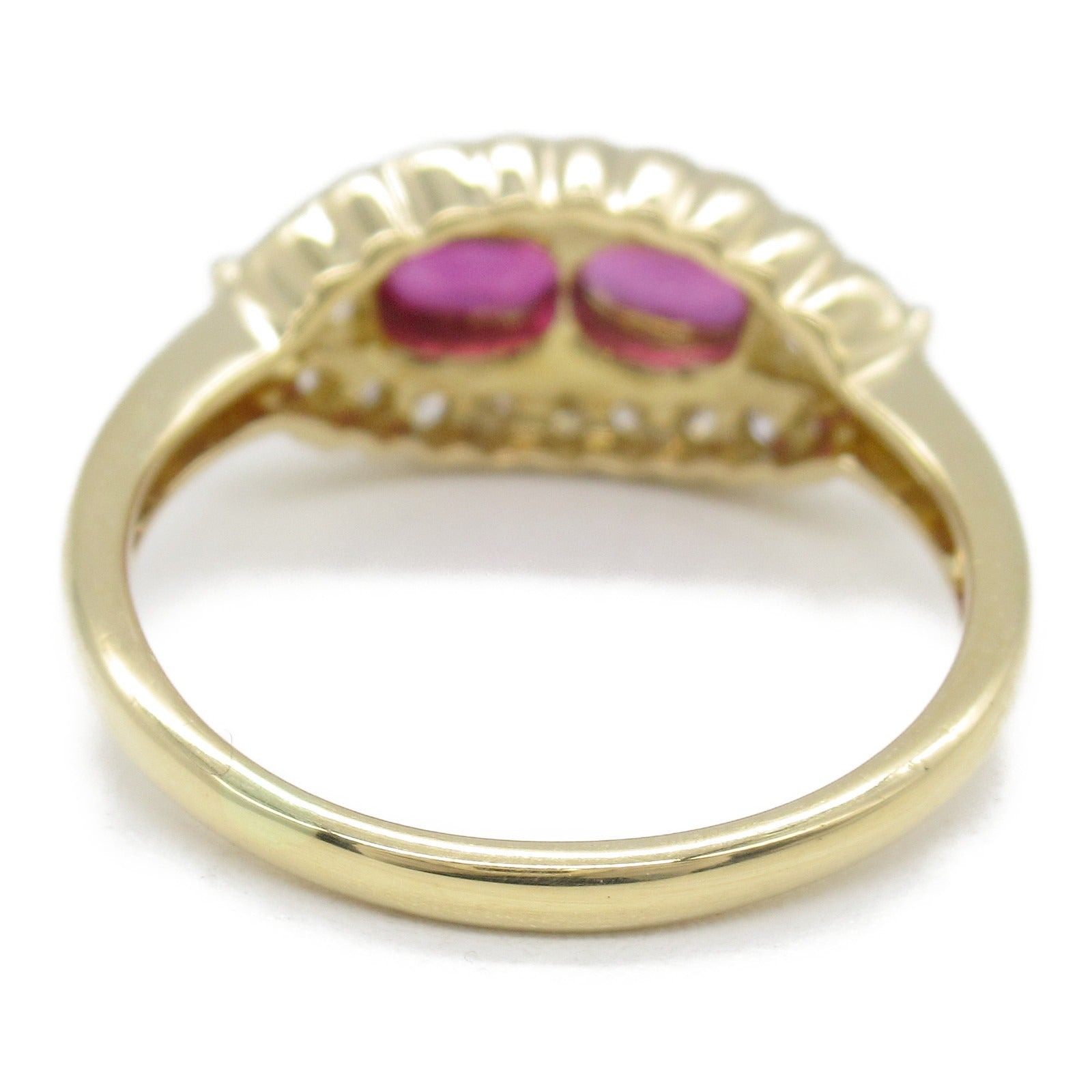 Ruby Diamond Ring K18 Yellow Gold