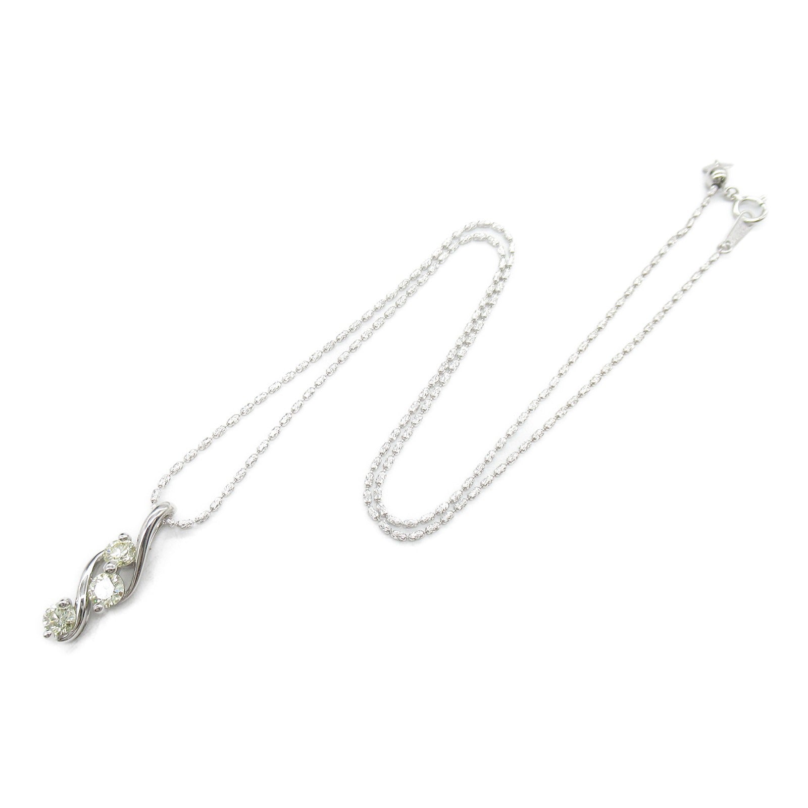 K18WG White Gold Diamond Necklace