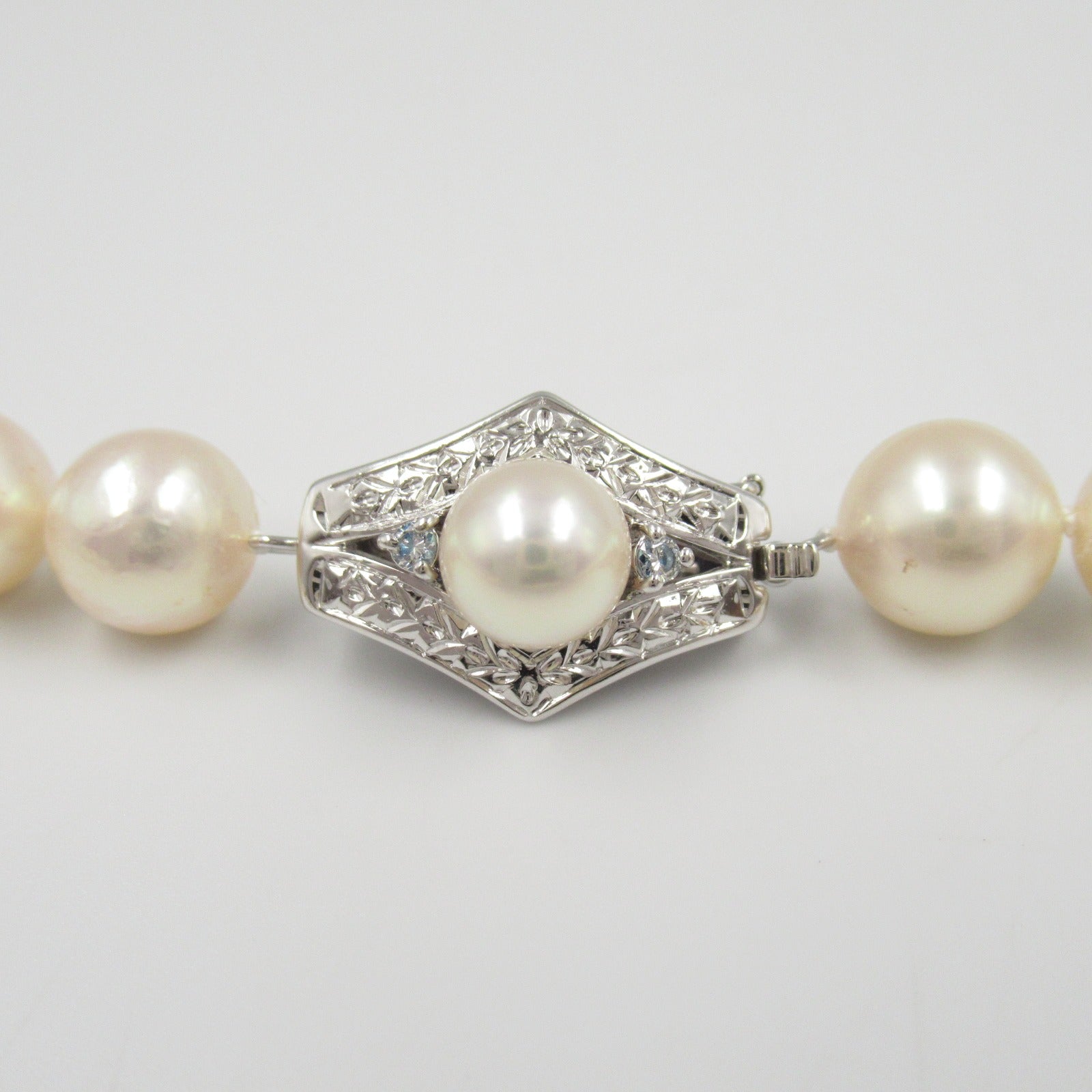 Tasaki Akoya Pearl Diamond Necklace K14WG