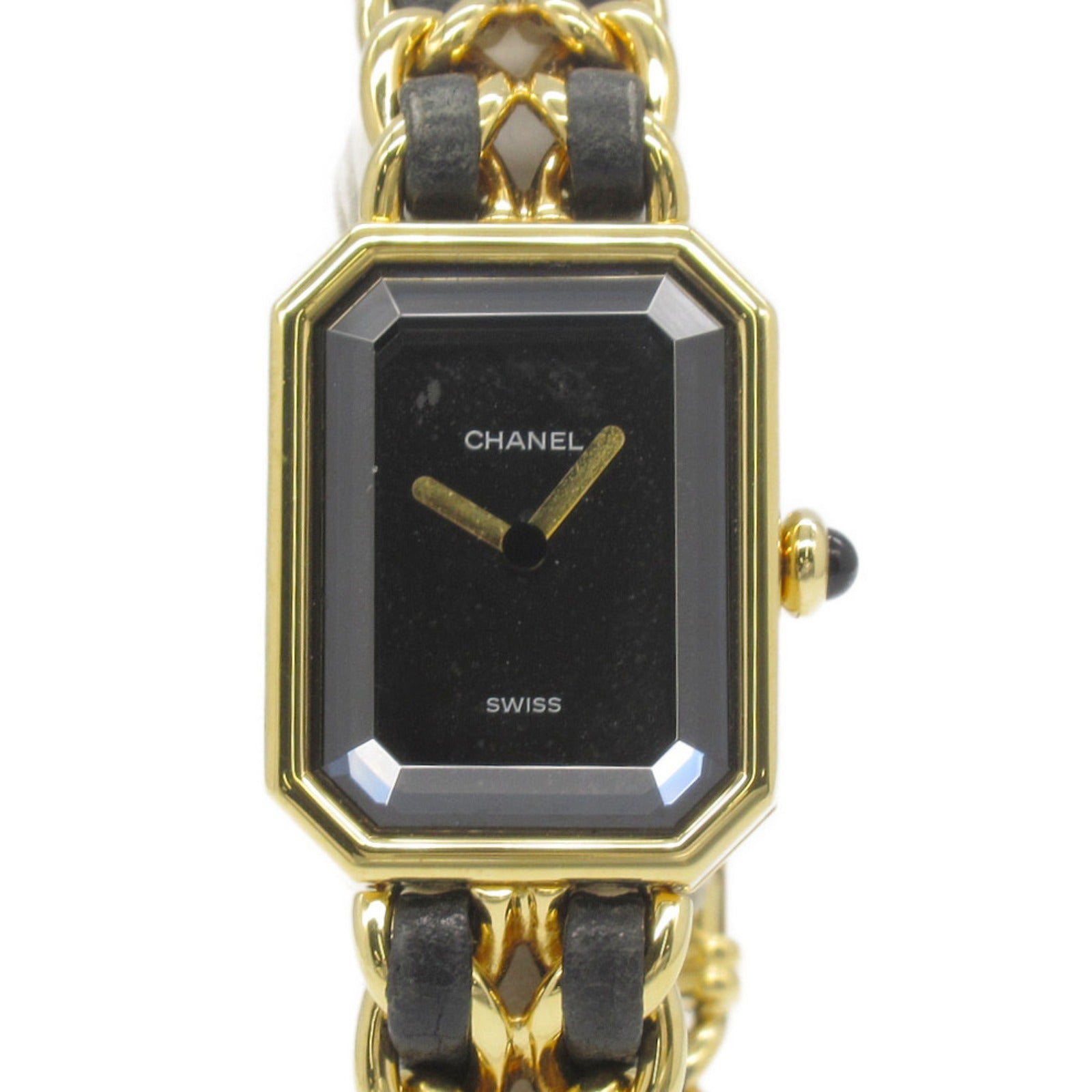 Chanel Premiere S Quartz Watch Gold Plated Leather