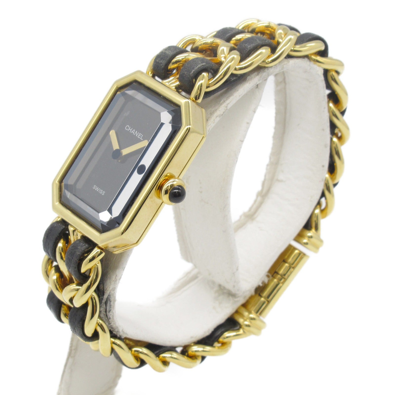 Chanel Premiere S Quartz Watch Gold Plated Leather