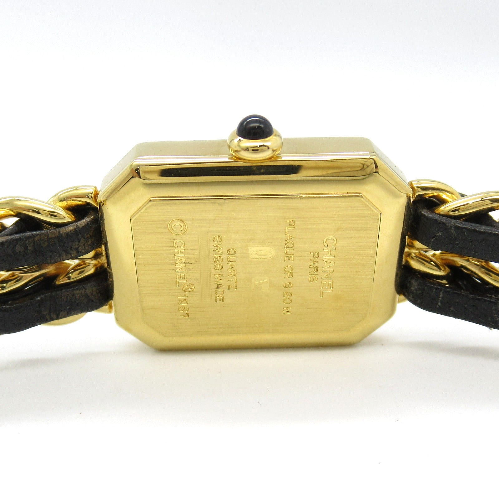 Chanel Premiere S Quartz Watch Gold Plated Leather