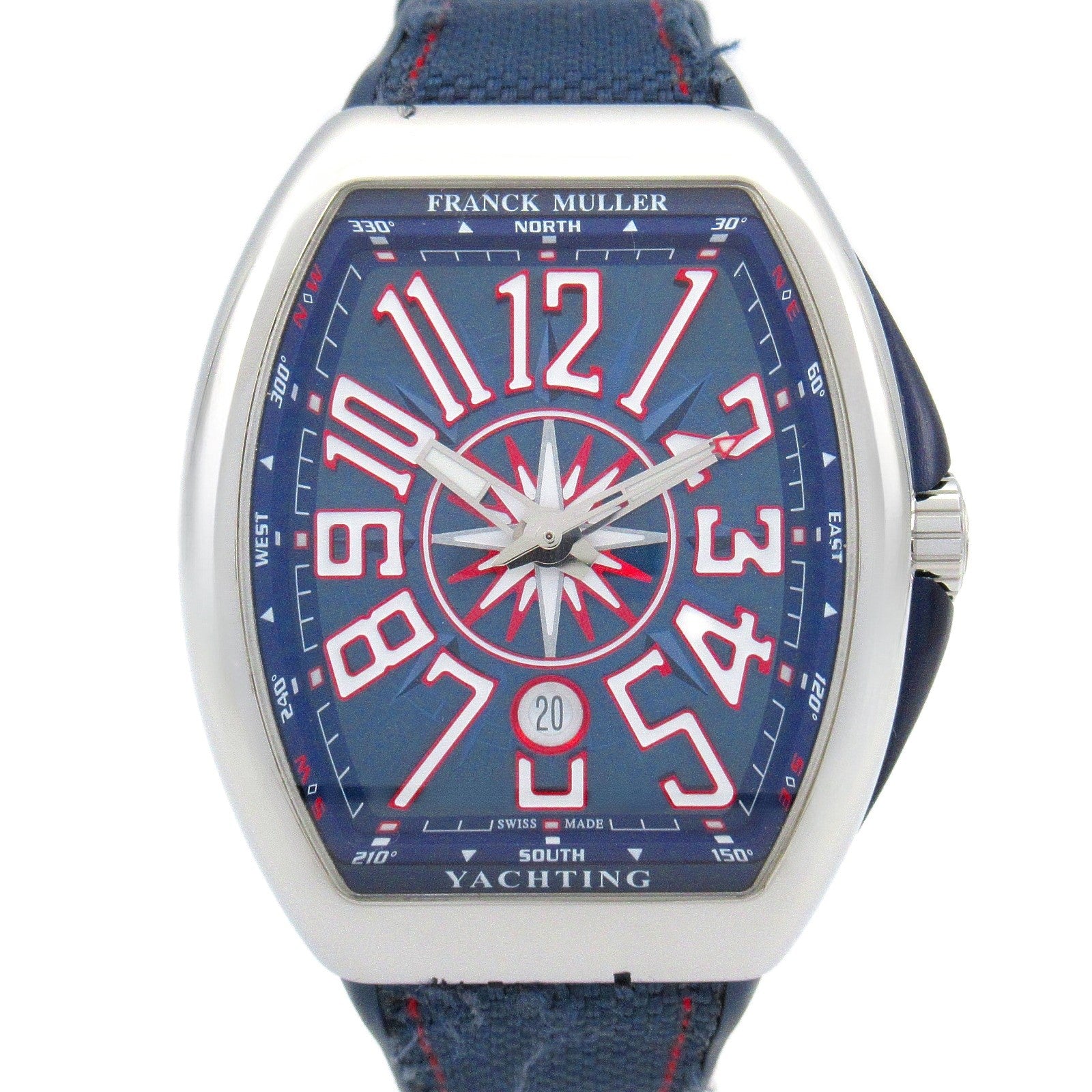 Franck Muller Vanguard Yachting Watch Stainless Steel Rubber