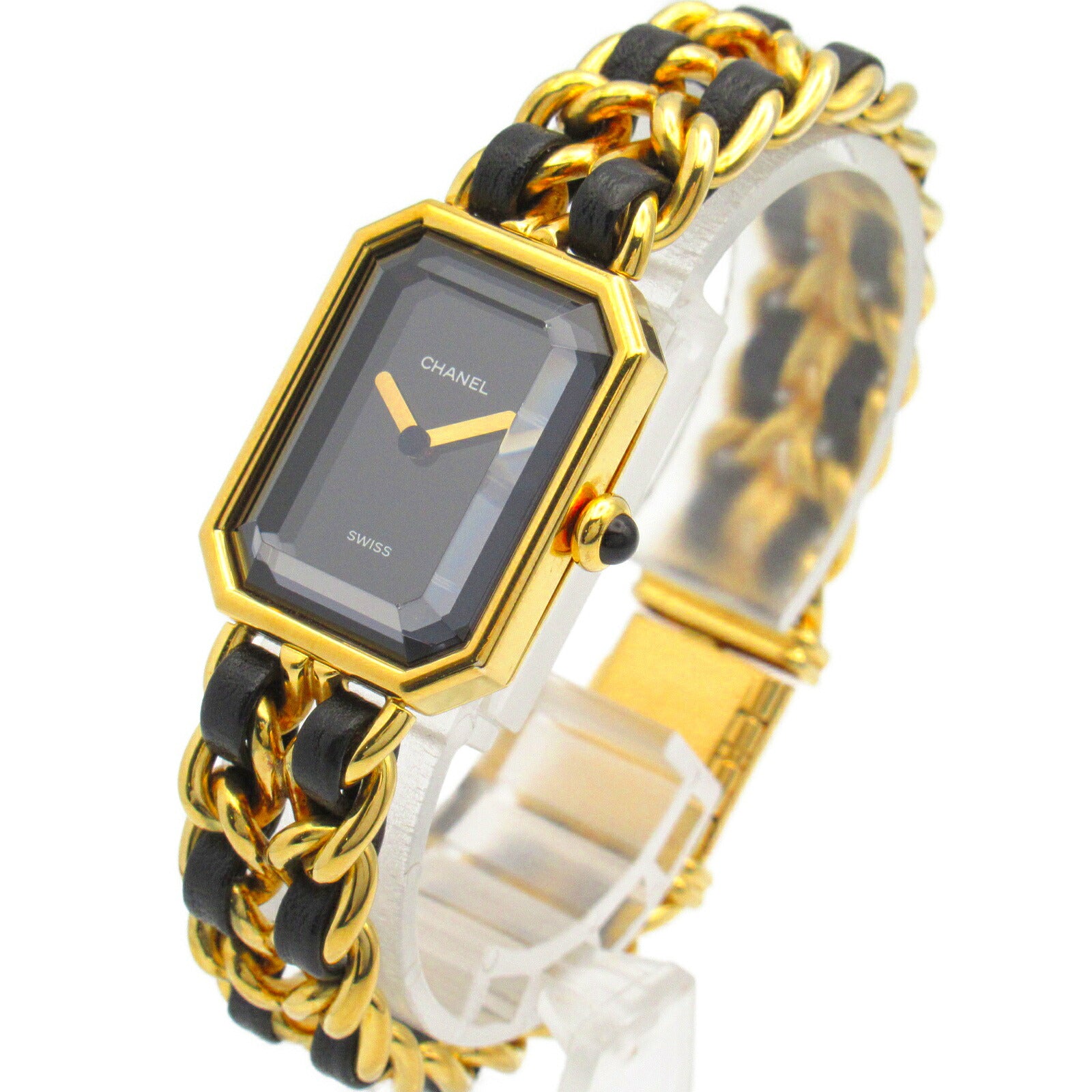 Chanel Premiere L Watch Gold Plated Leather H0001