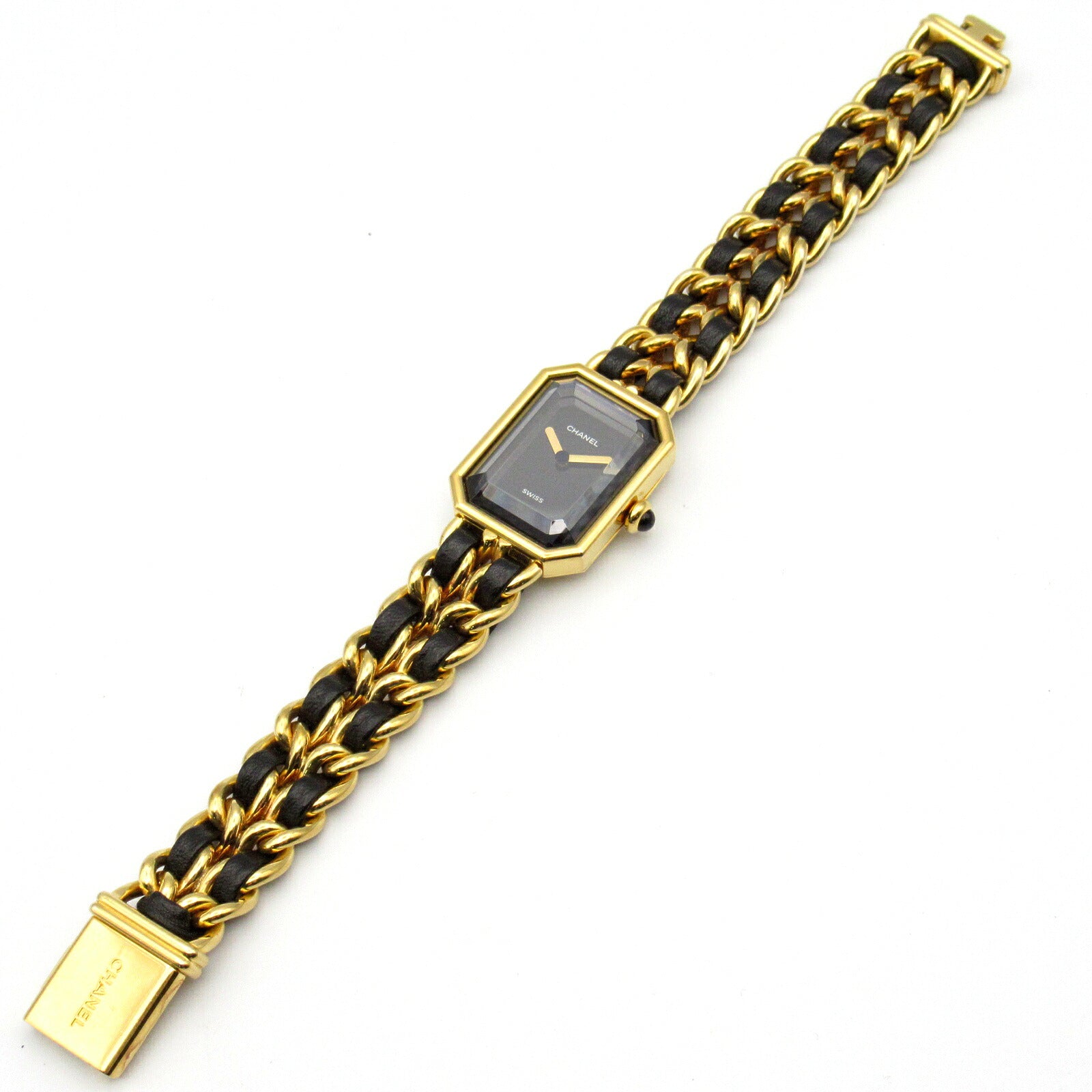 Chanel Premiere L Watch Gold Plated Leather H0001