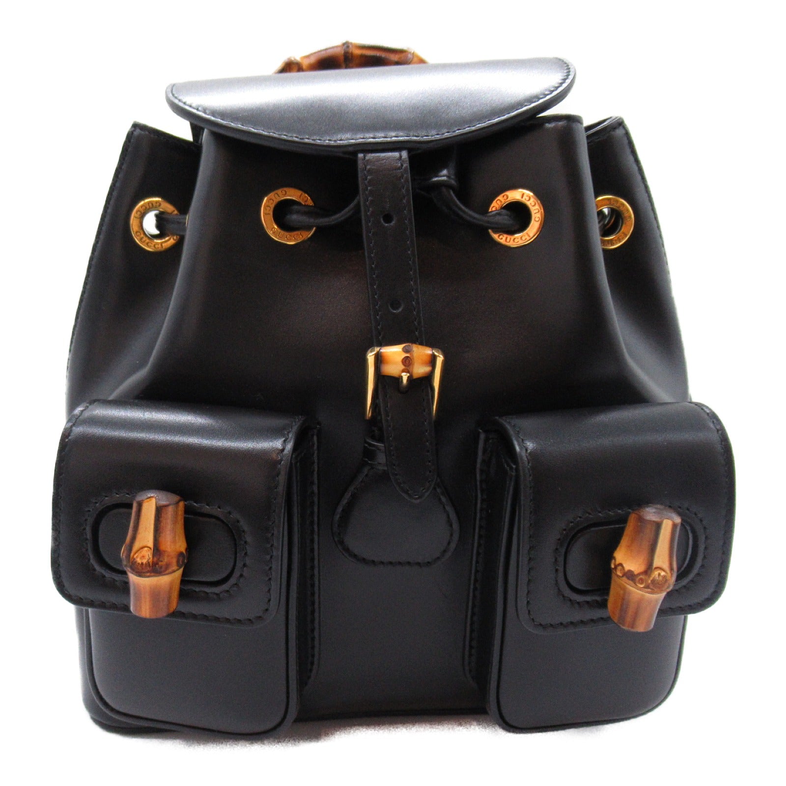 Gucci Bamboo Leather Backpack 702101