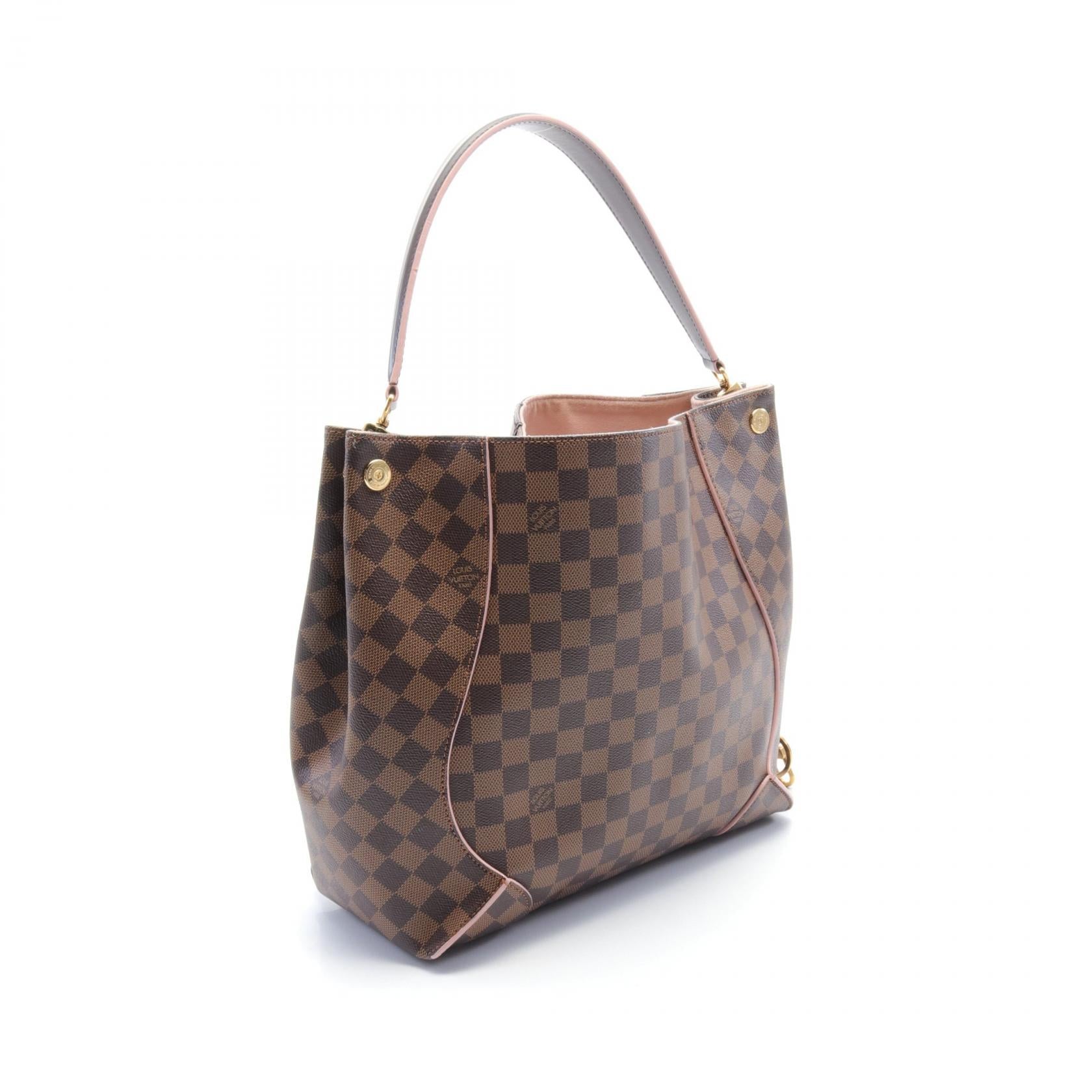 Louis Vuitton Damier Ebene Rose Ballerine Shoulder Bag N41556