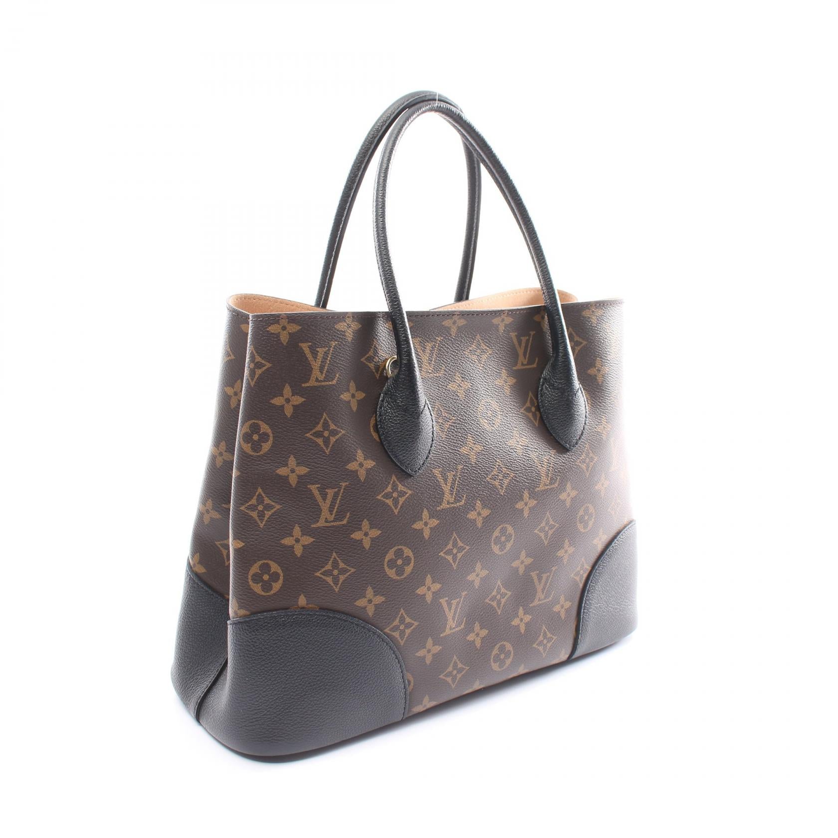 Louis Vuitton Monogram Canvas Leather Tote Bag M41595