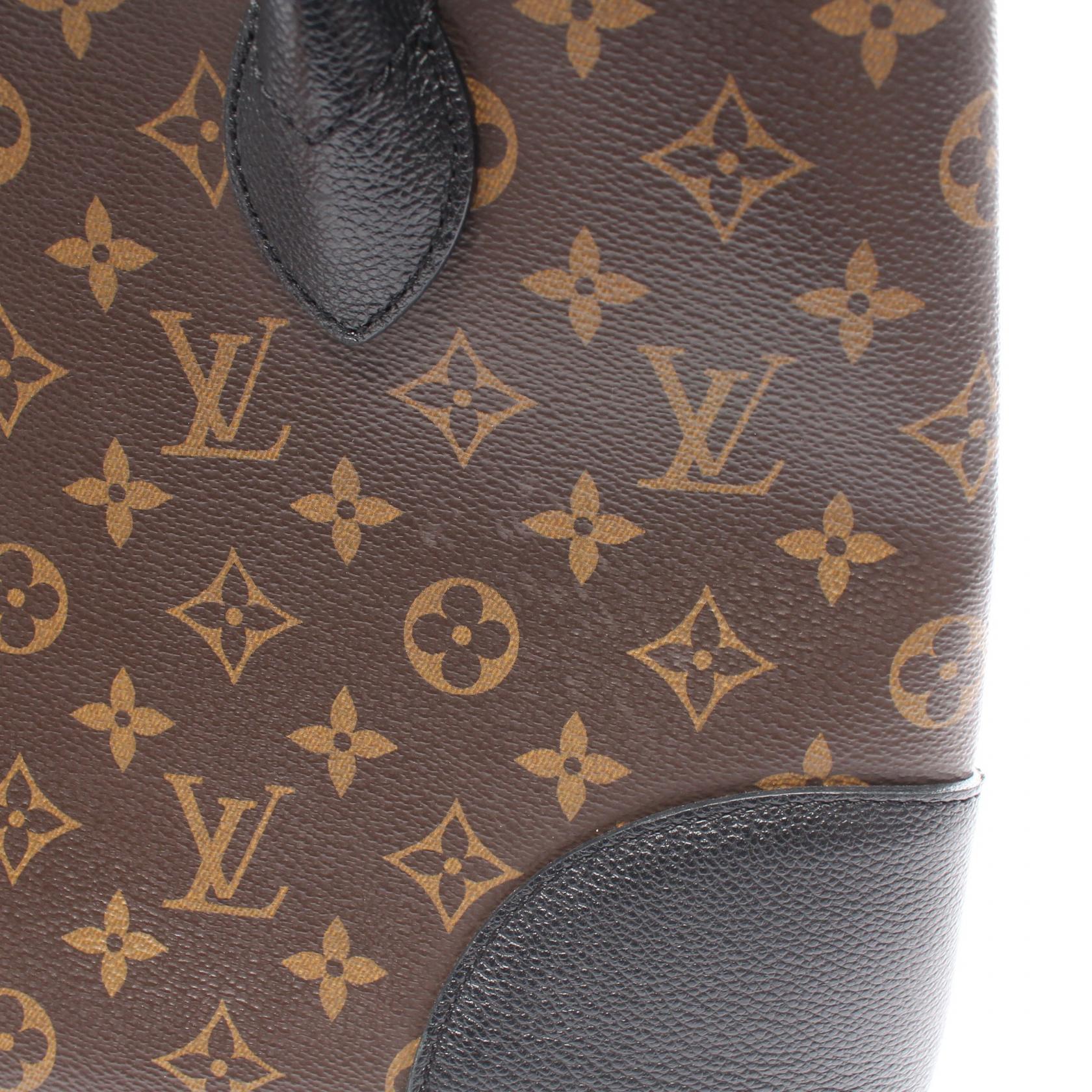 Louis Vuitton Monogram Canvas Leather Tote Bag M41595