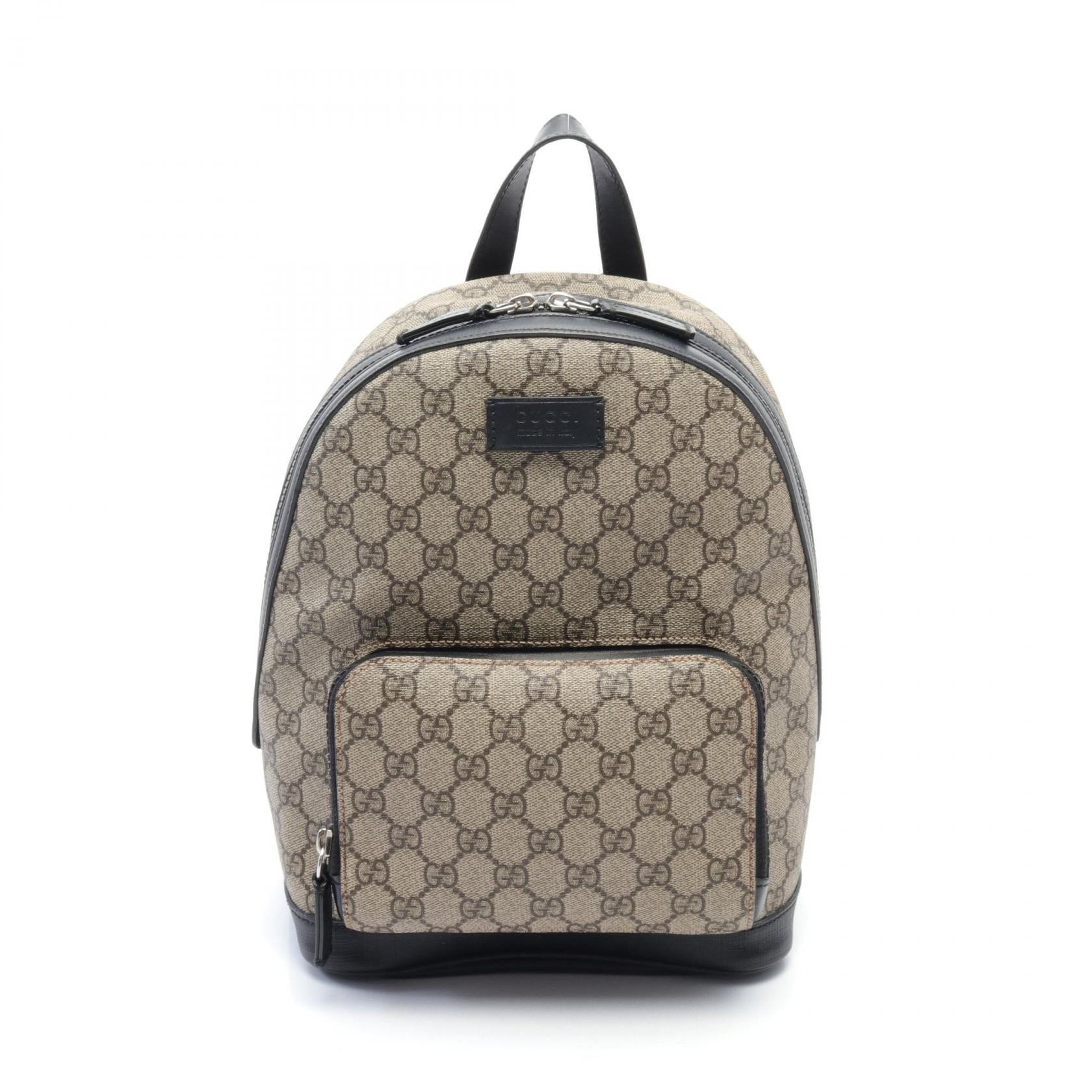 Gucci GG Supreme Small Backpack PVC Canvas Leather