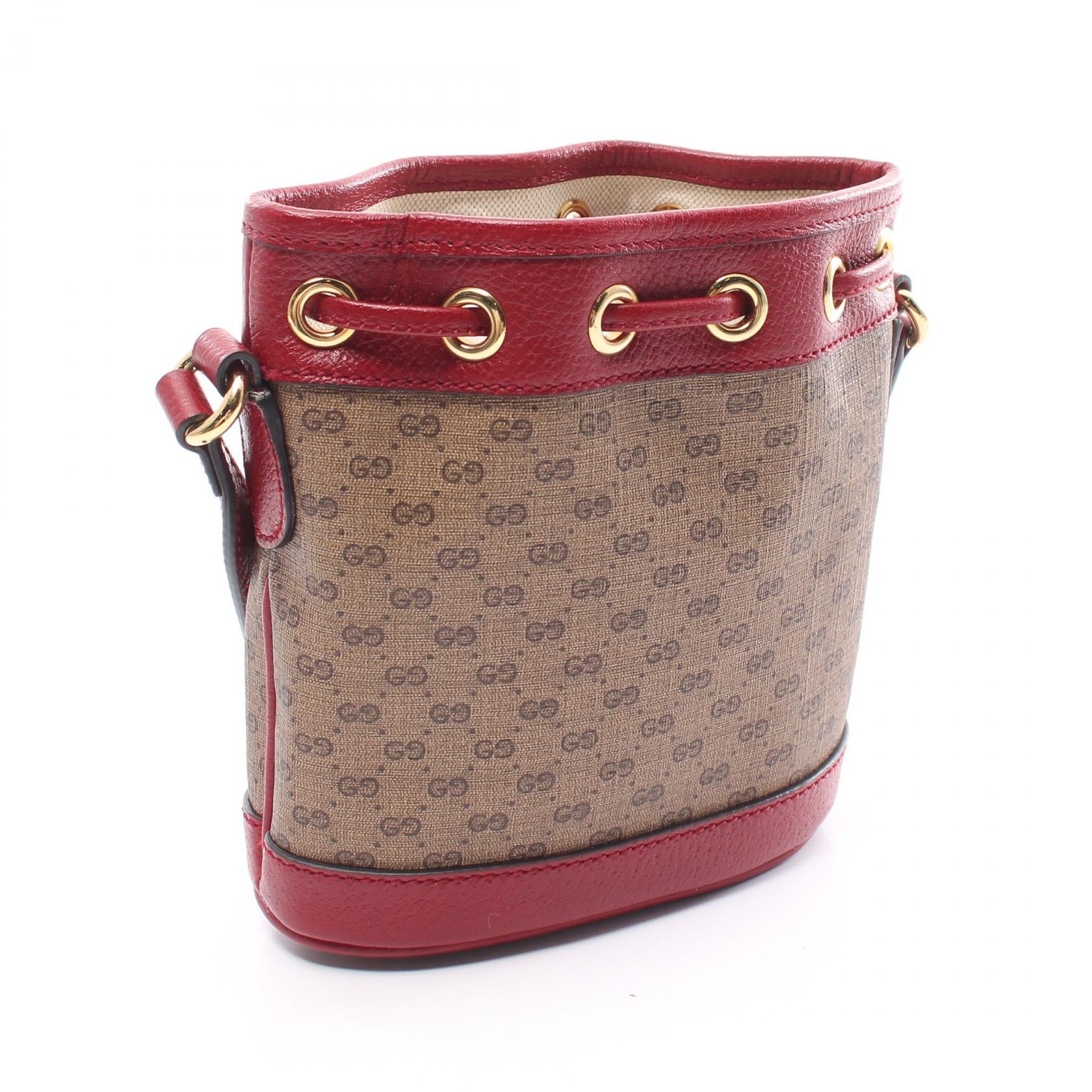 Gucci Mini Bucket Bag Leather PVC Canvas