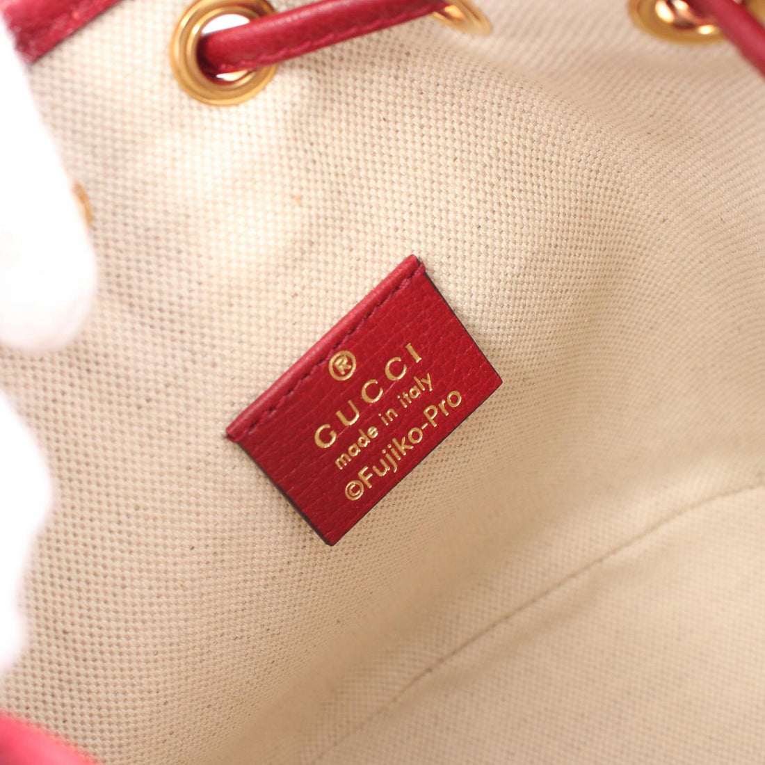 Gucci Mini Bucket Bag Leather PVC Canvas