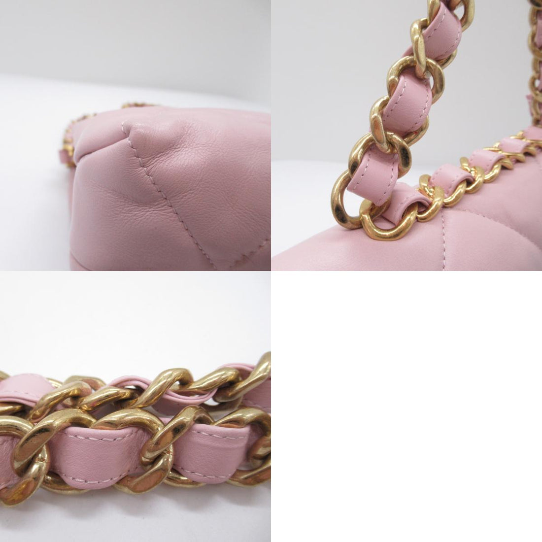 Chanel Pink Calf Leather Chain Shoulder Bag