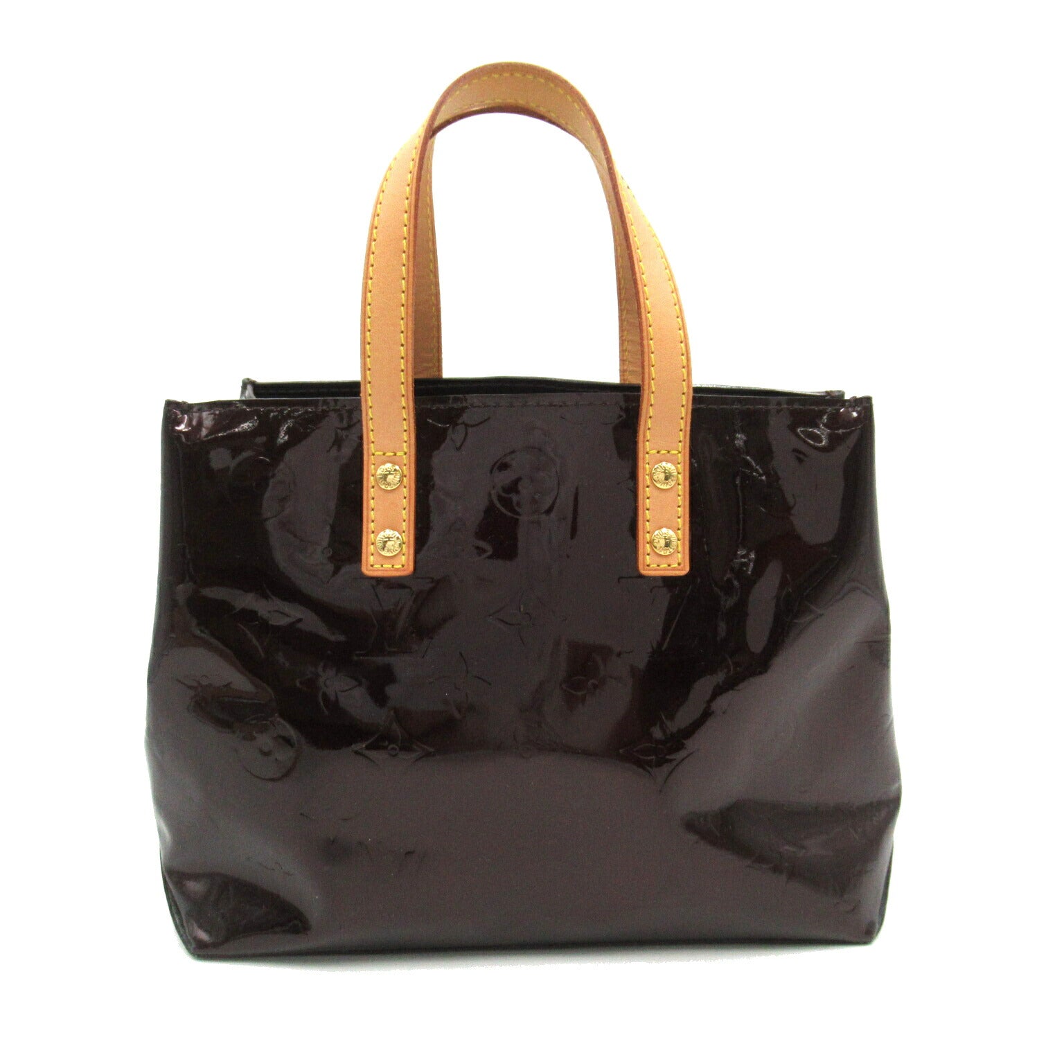 Louis Vuitton Vernis Reed PM Tote Bag Brown