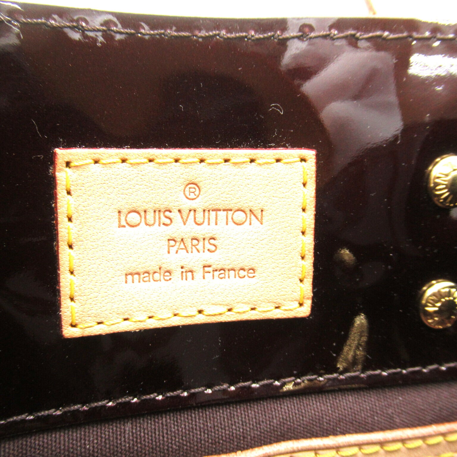 Louis Vuitton Vernis Reed PM Tote Bag Brown