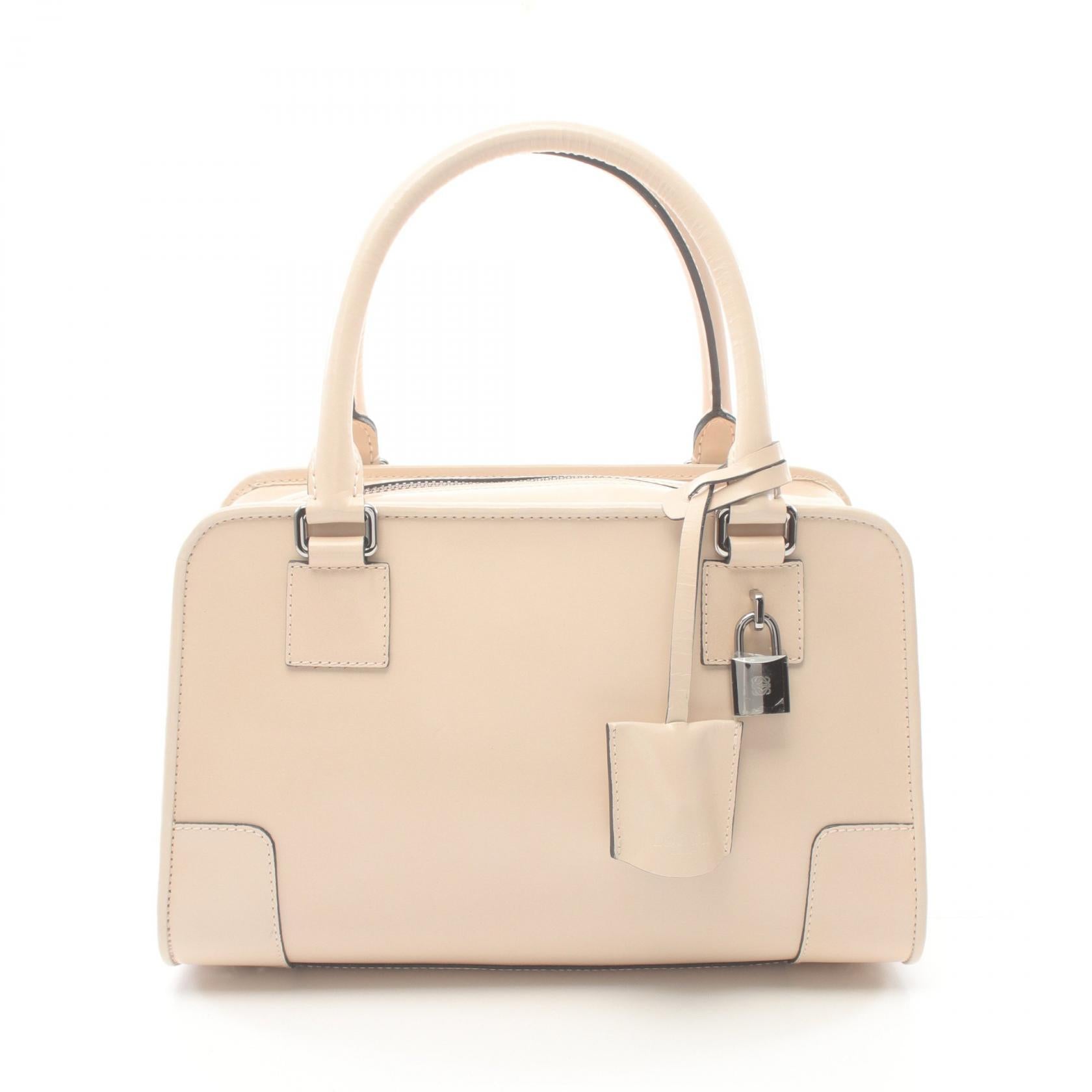 Loewe Leather Amazona 28 Handbag Beige