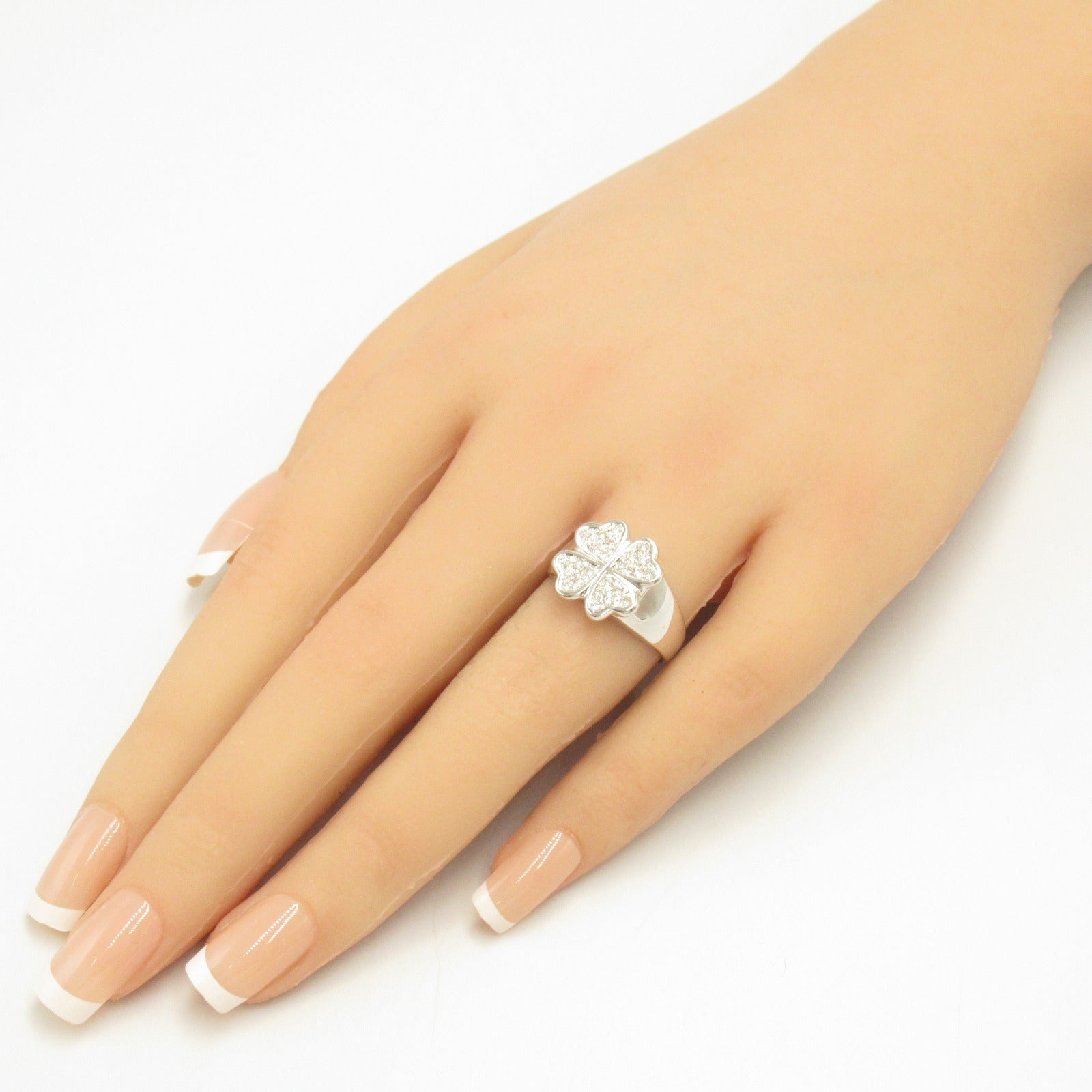 K18WG White Gold Diamond Ring Jewelry