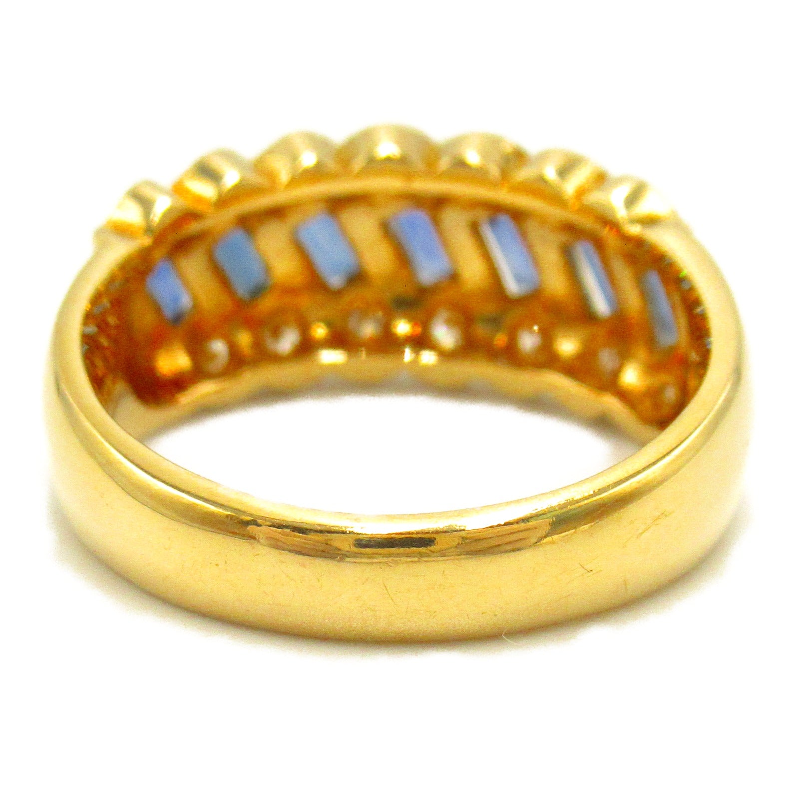 Pola Sapphire Diamond Ring K18 Yellow Gold