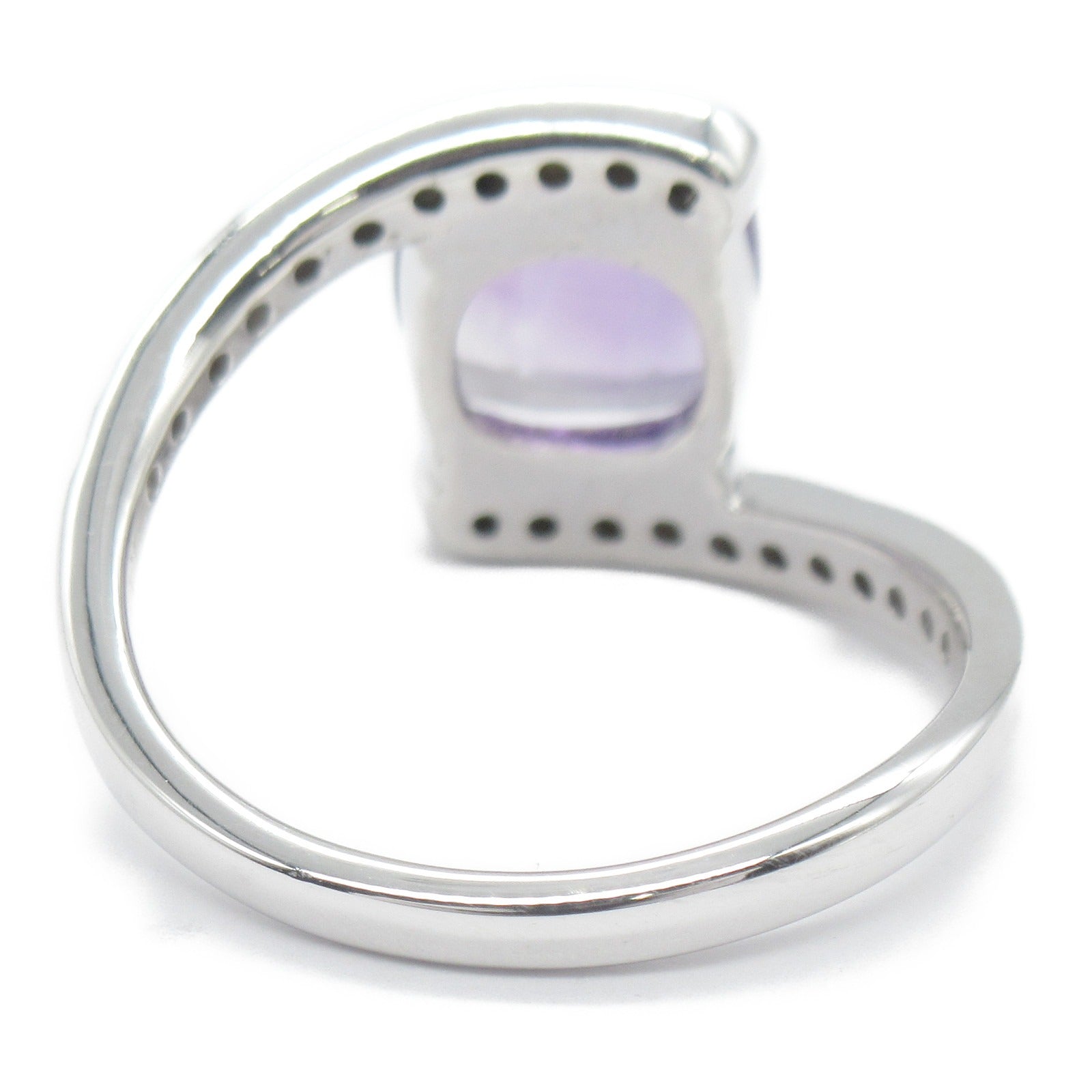 Amethyst Diamond Ring K18WG White Gold