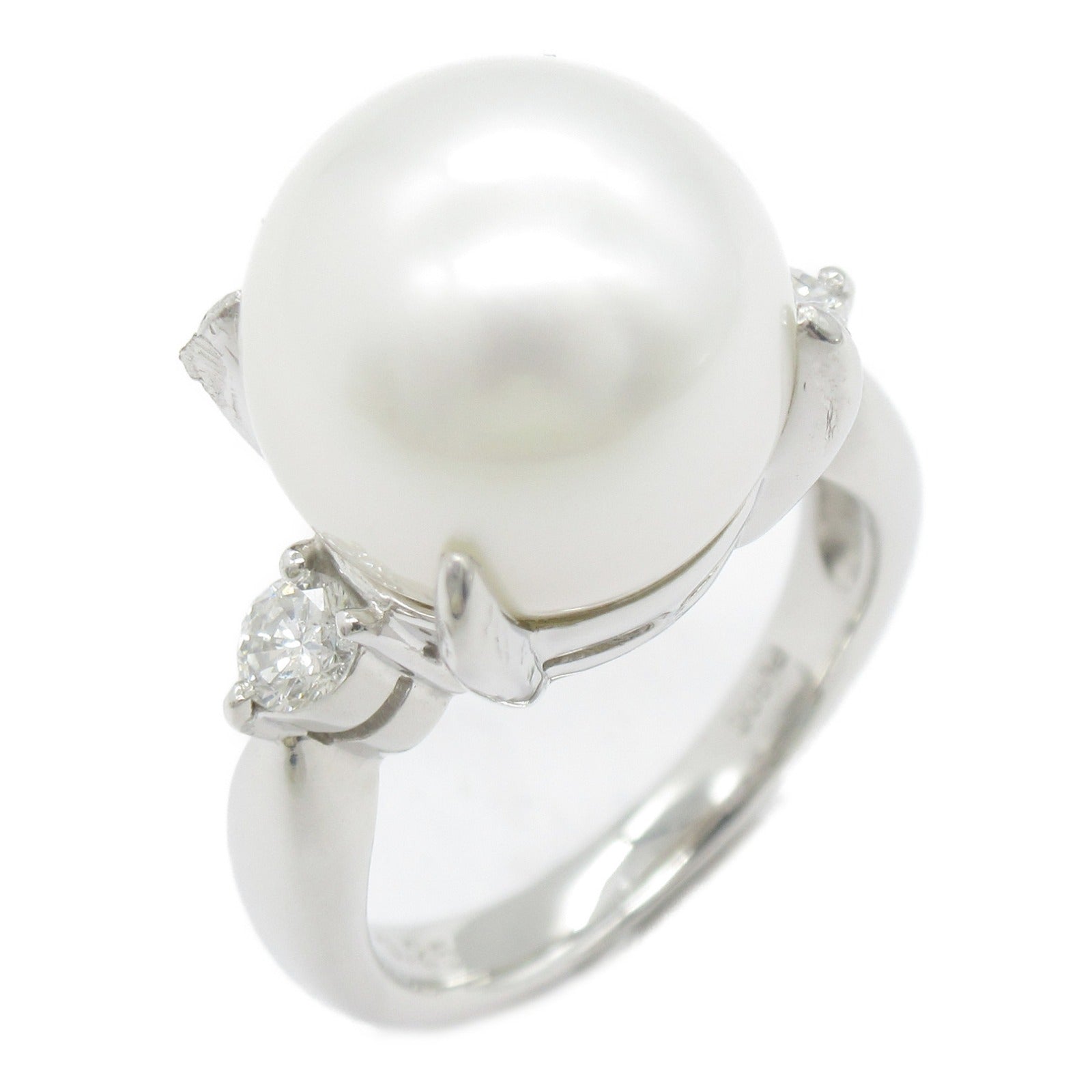 Platinum Diamond Pearl Ring Jewelry