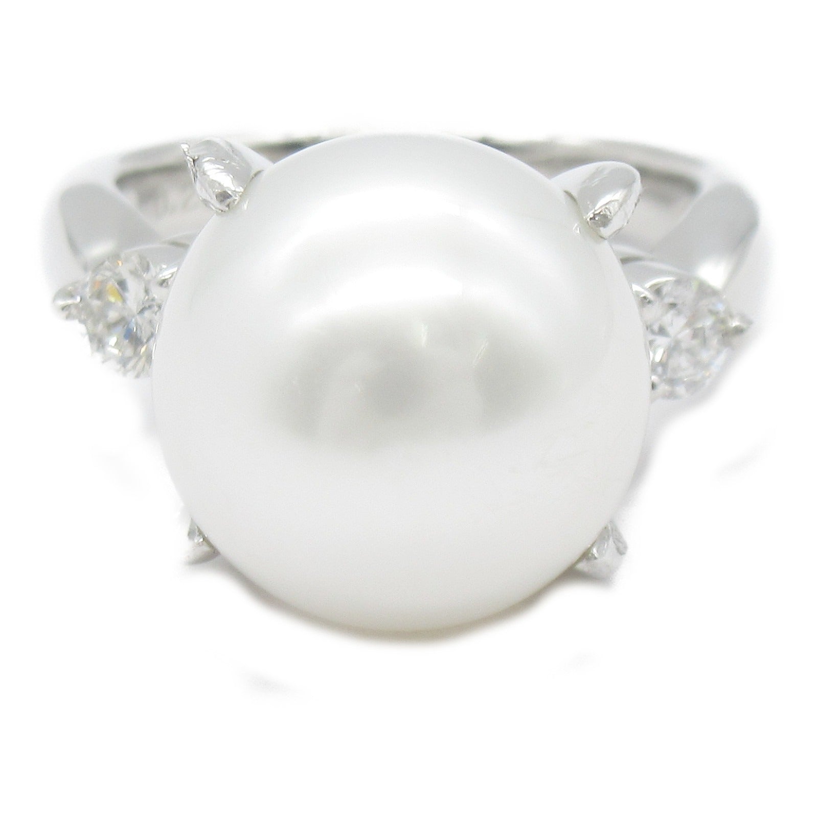 Platinum Diamond Pearl Ring Jewelry