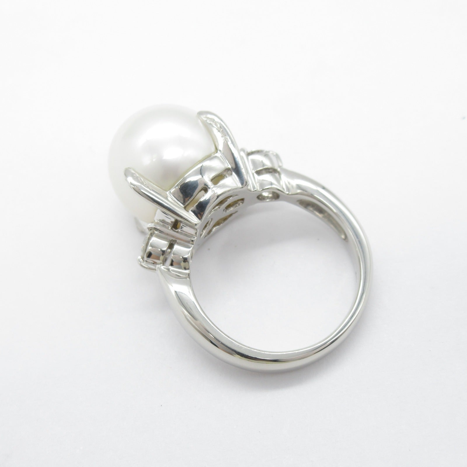 Platinum Diamond Pearl Ring Jewelry