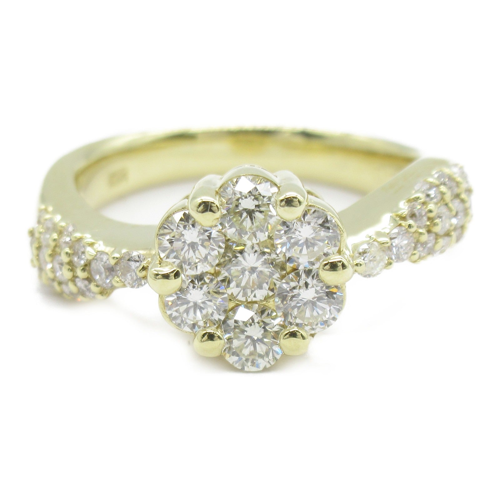 K18 Yellow Gold Diamond Ring Jewelry