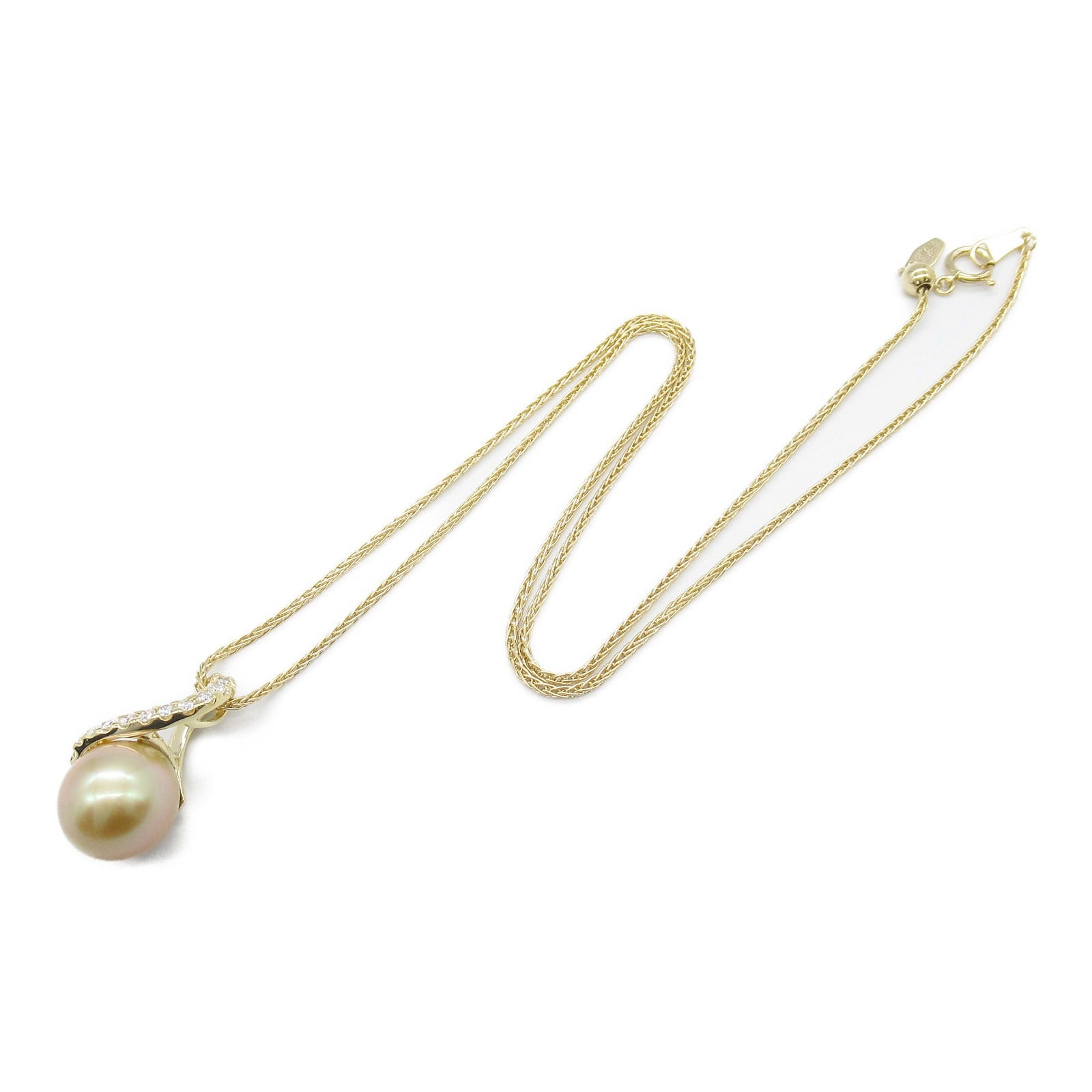 Tasaki K18 Yellow Gold South Sea Pearl Diamond Necklace