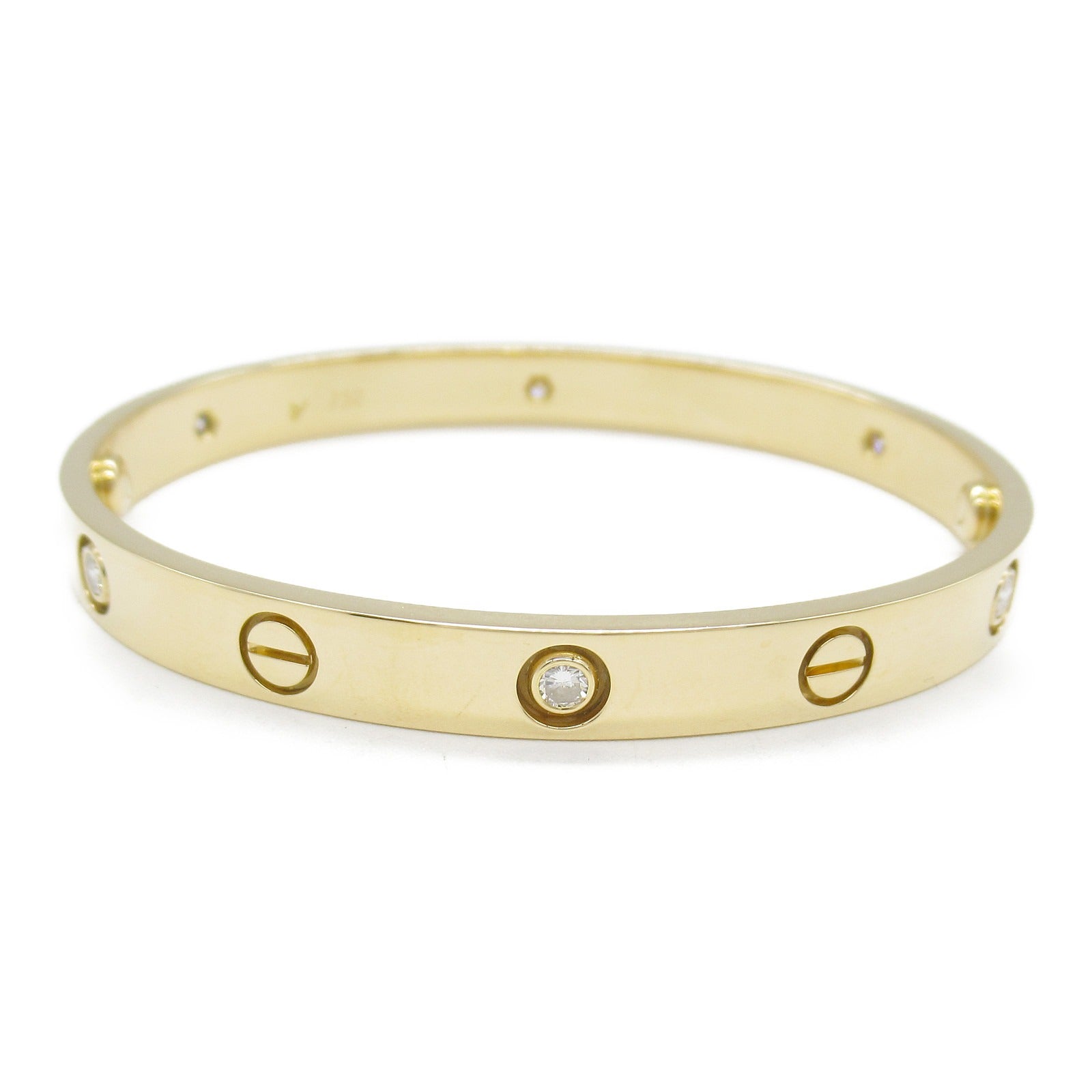 Cartier Love Half Diamond Bracelet K18 Gold