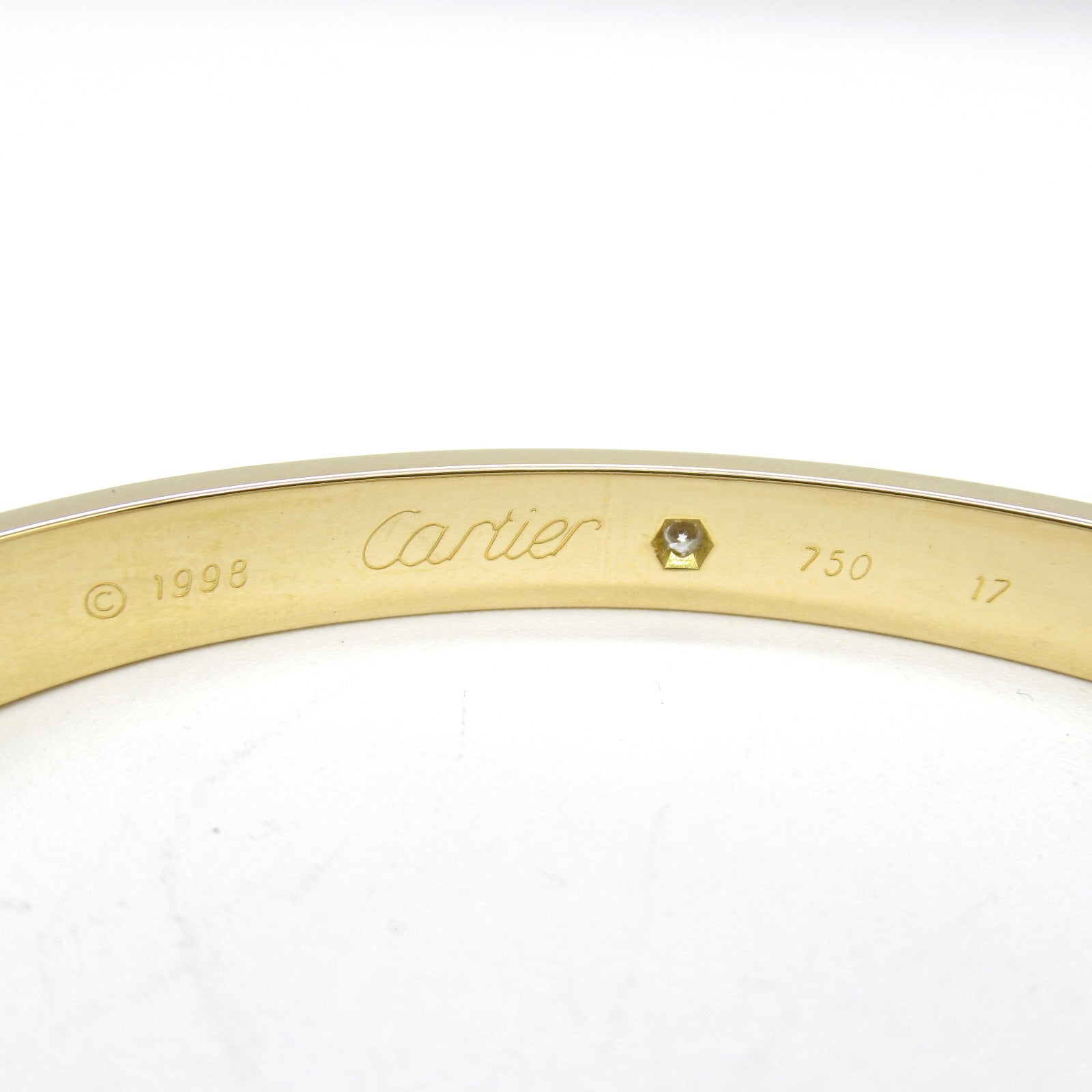 Cartier Love Half Diamond Bracelet K18 Gold