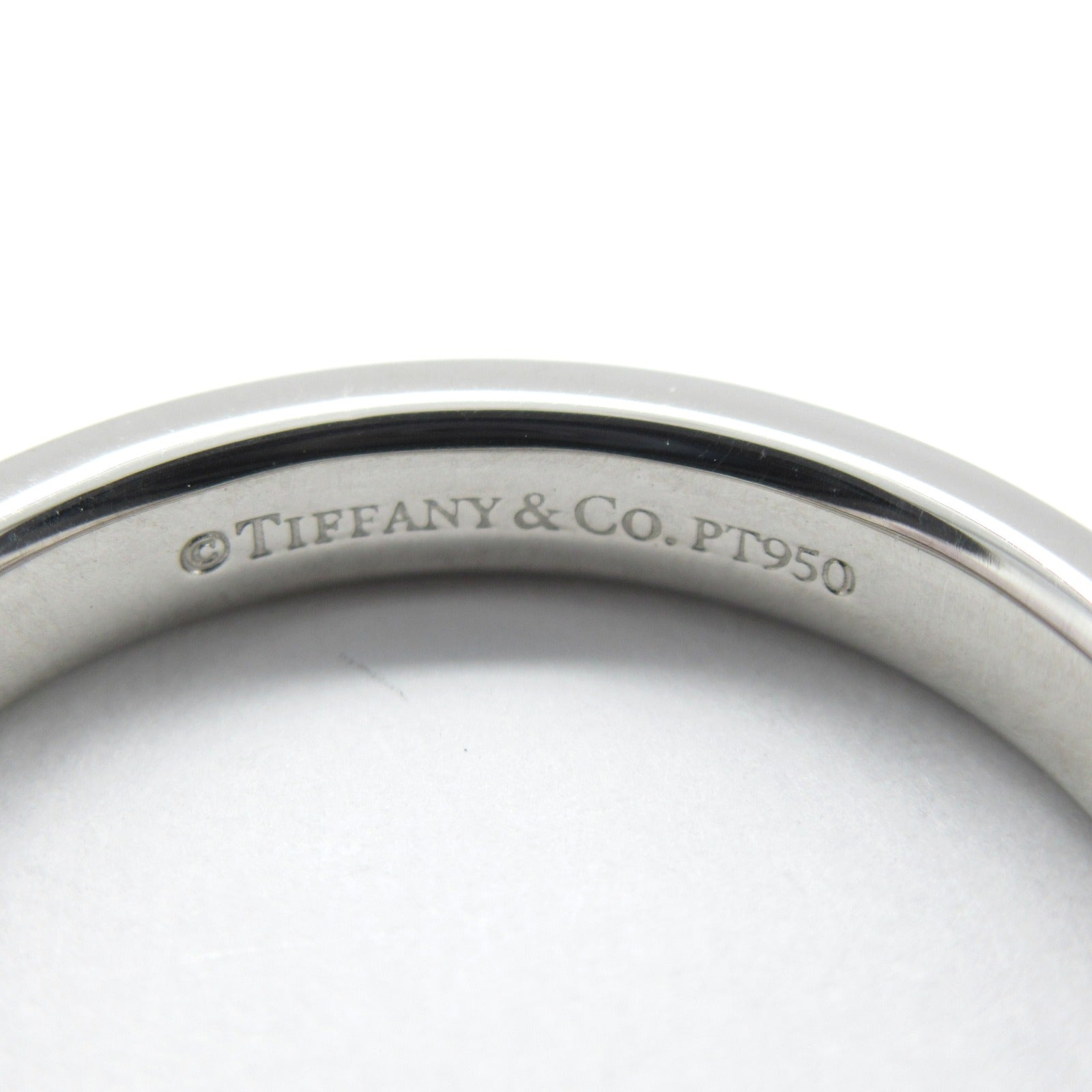 Tiffany & Co Platinum Flat Band Ring  Metal Ring in Great Condition