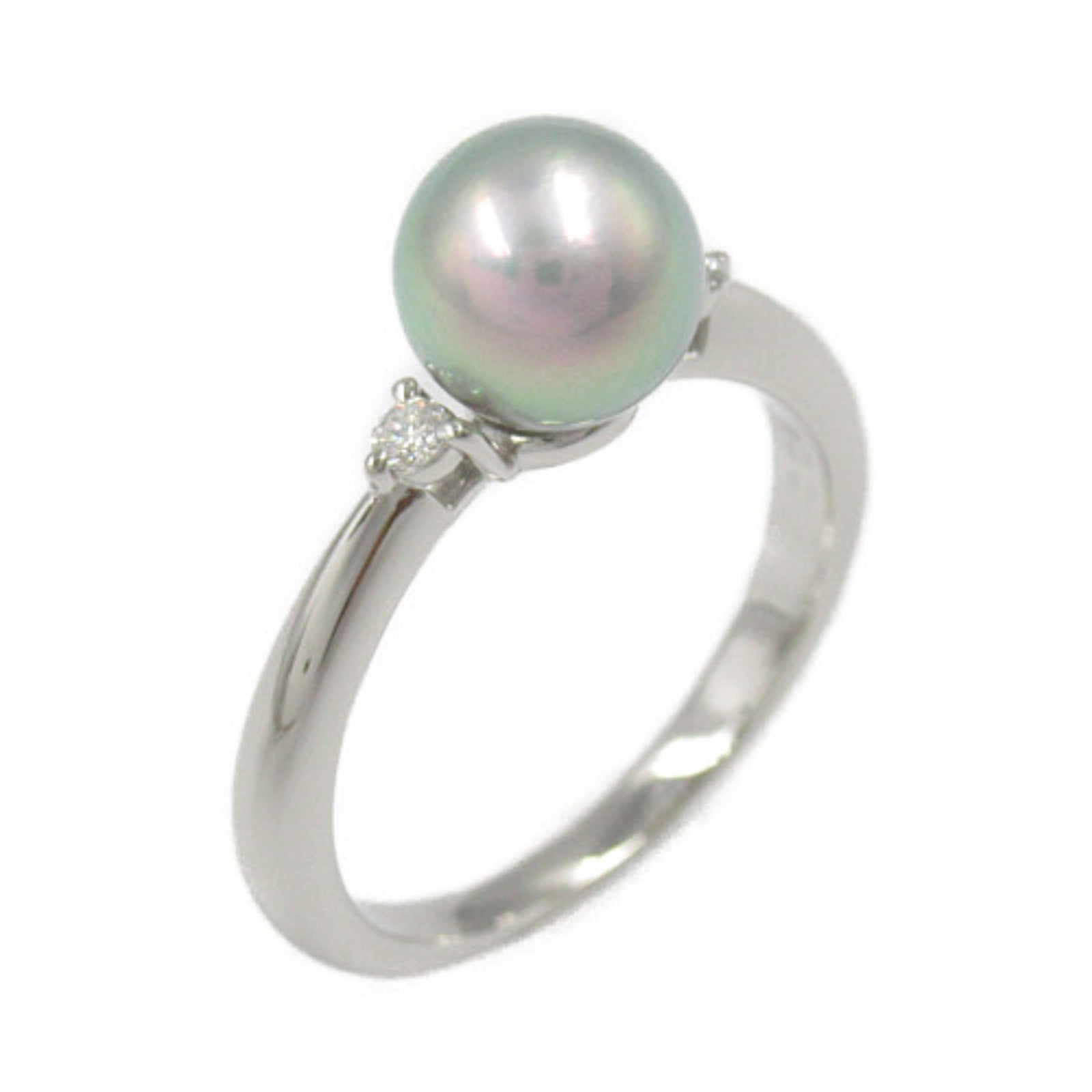 Tasaki Platinum Pearl Diamond Ring Metal Ring 03125880 in Great Condition