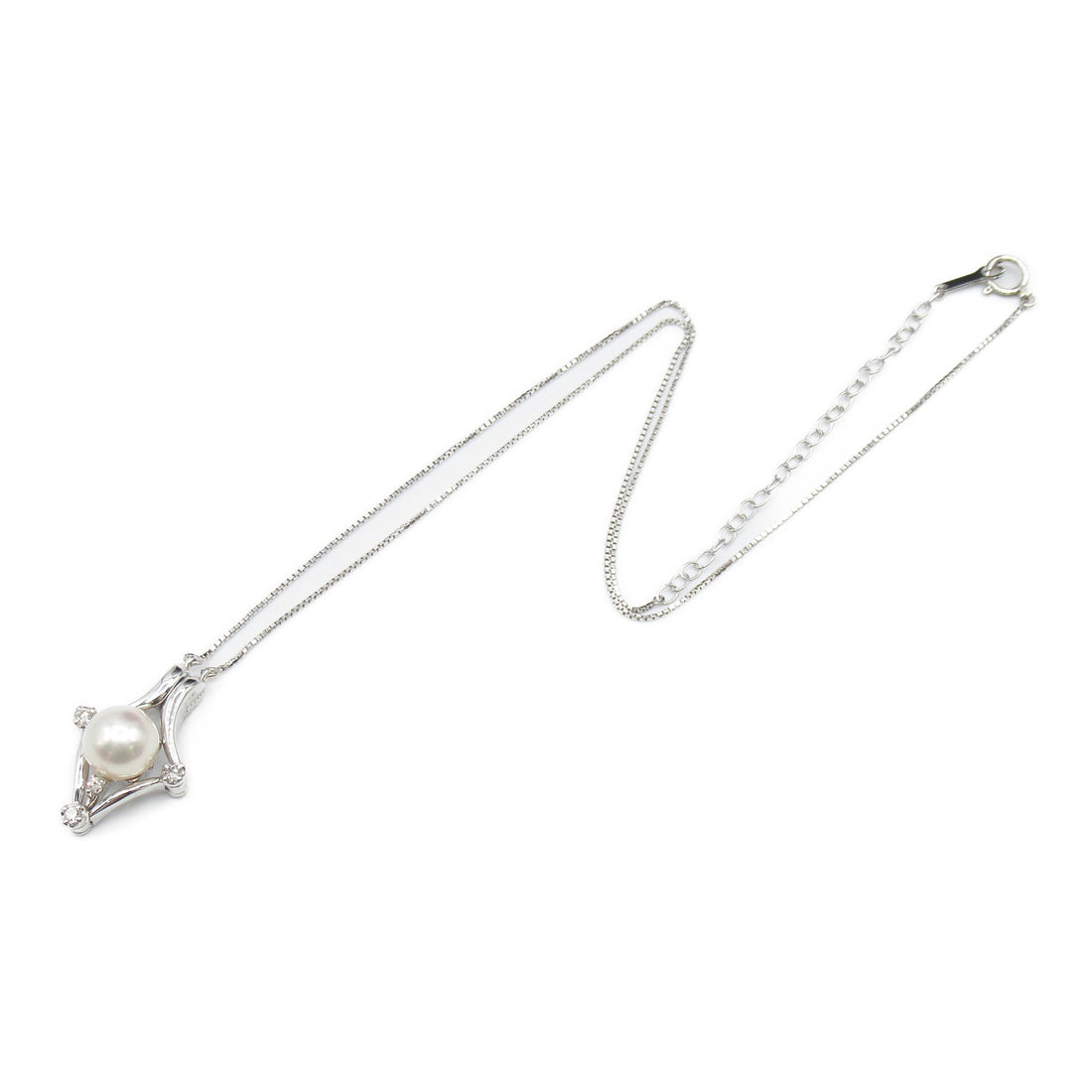 Tasaki Pearl Diamond Necklace Platinum