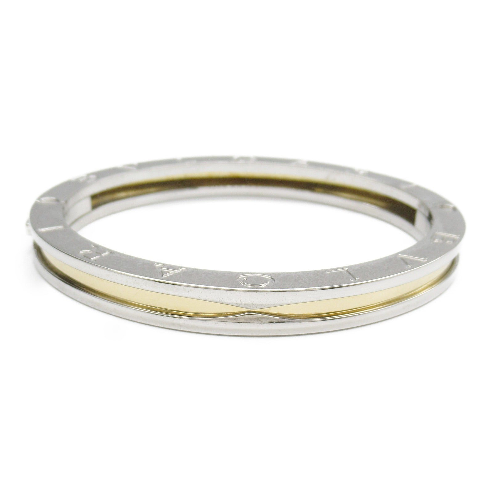 Bvlgari Bangle K18 Yellow Gold Stainless Steel