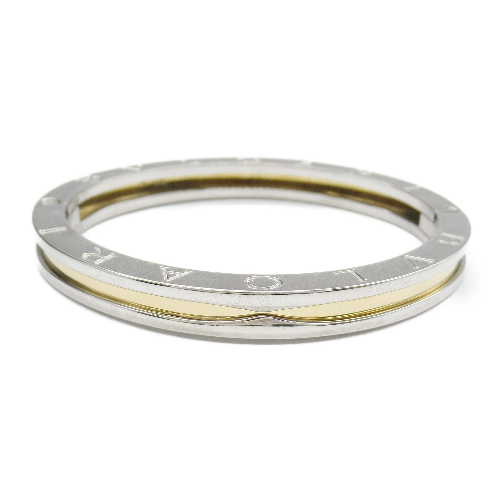 Bvlgari Bangle K18 Yellow Gold Stainless Steel