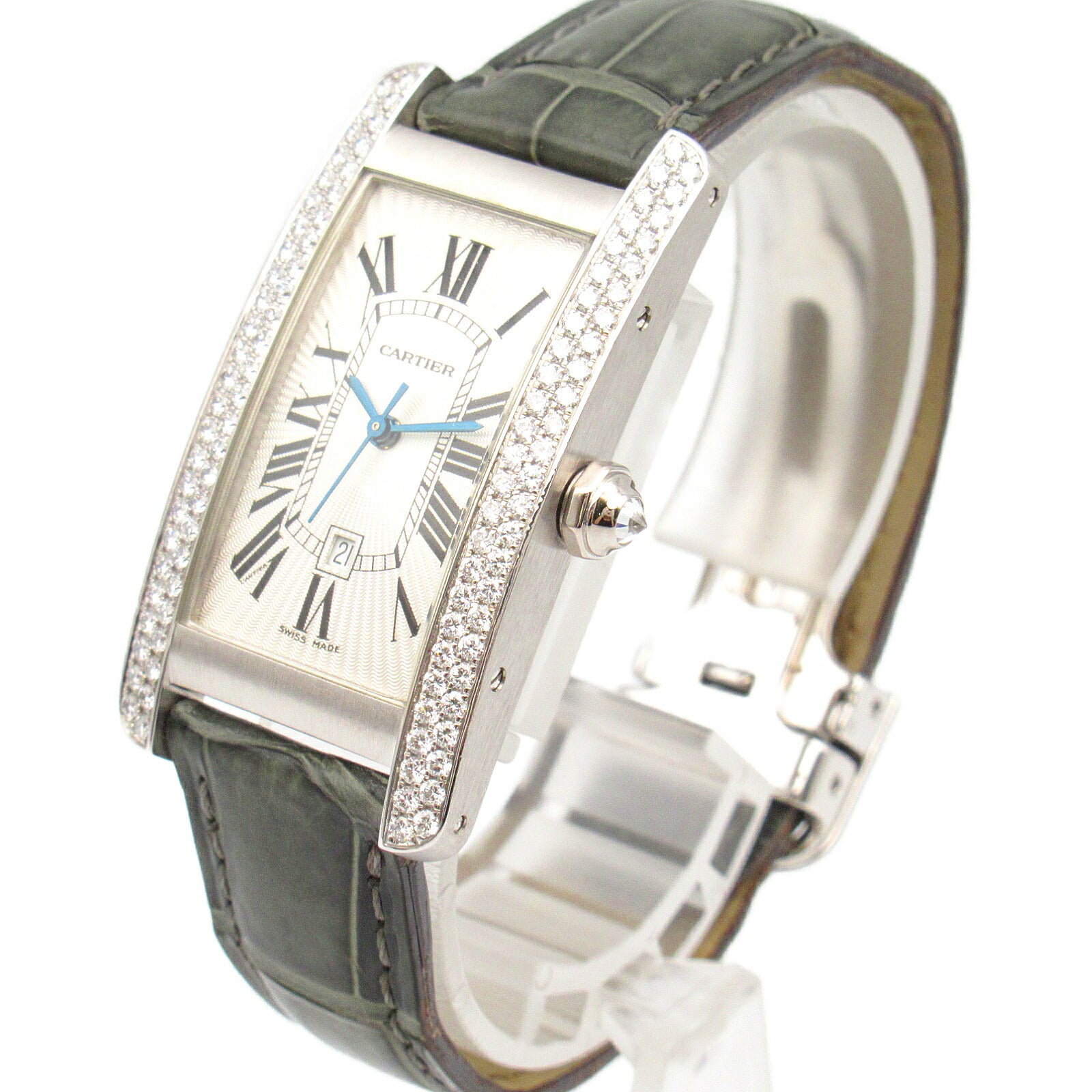 Cartier Tank Americaine Diamond Bezel Watch WB702651